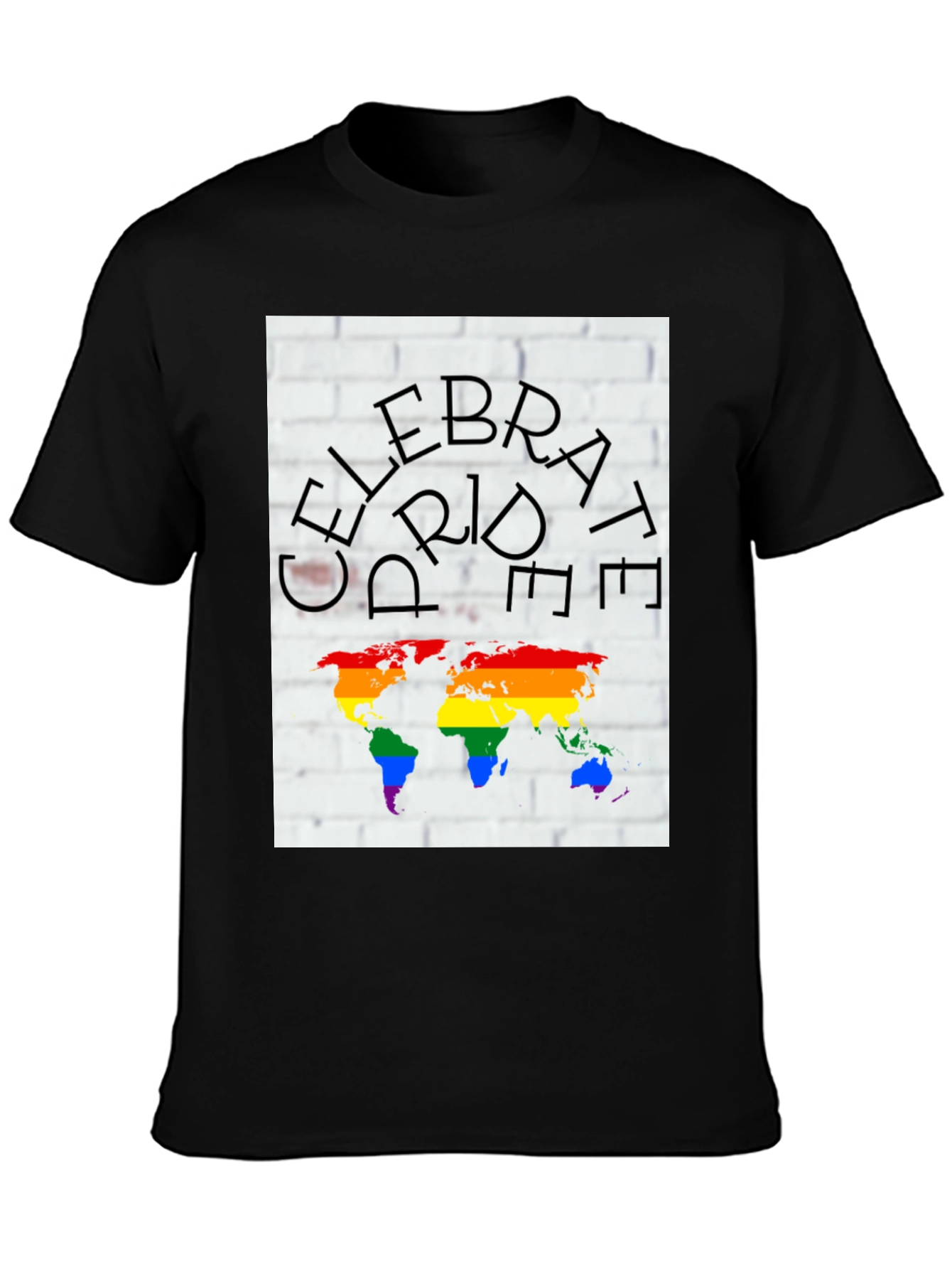 Celebrate Pride Rainbow World Map T-Shirt