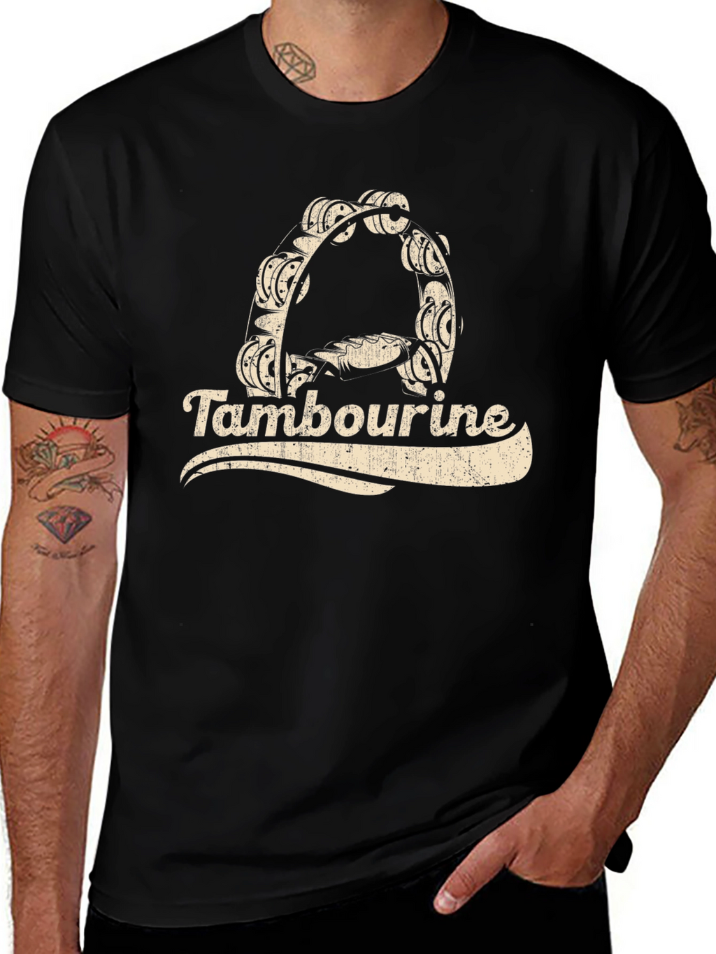 Retro Tambourine Music T-Shirt