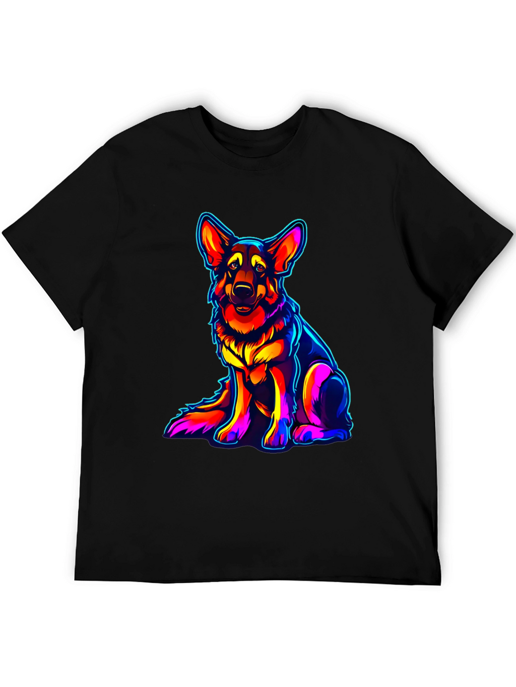 Neon German Shepherd Graphic Tee