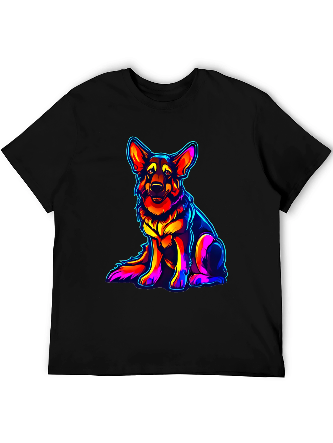 Neon German Shepherd Graphic Tee