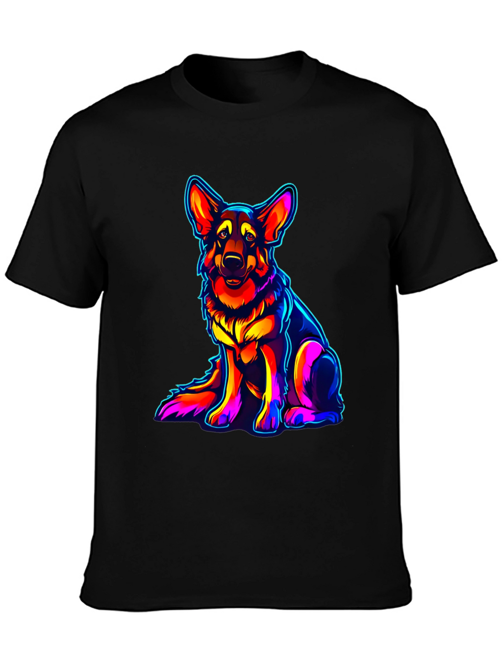 Neon German Shepherd Graphic Tee