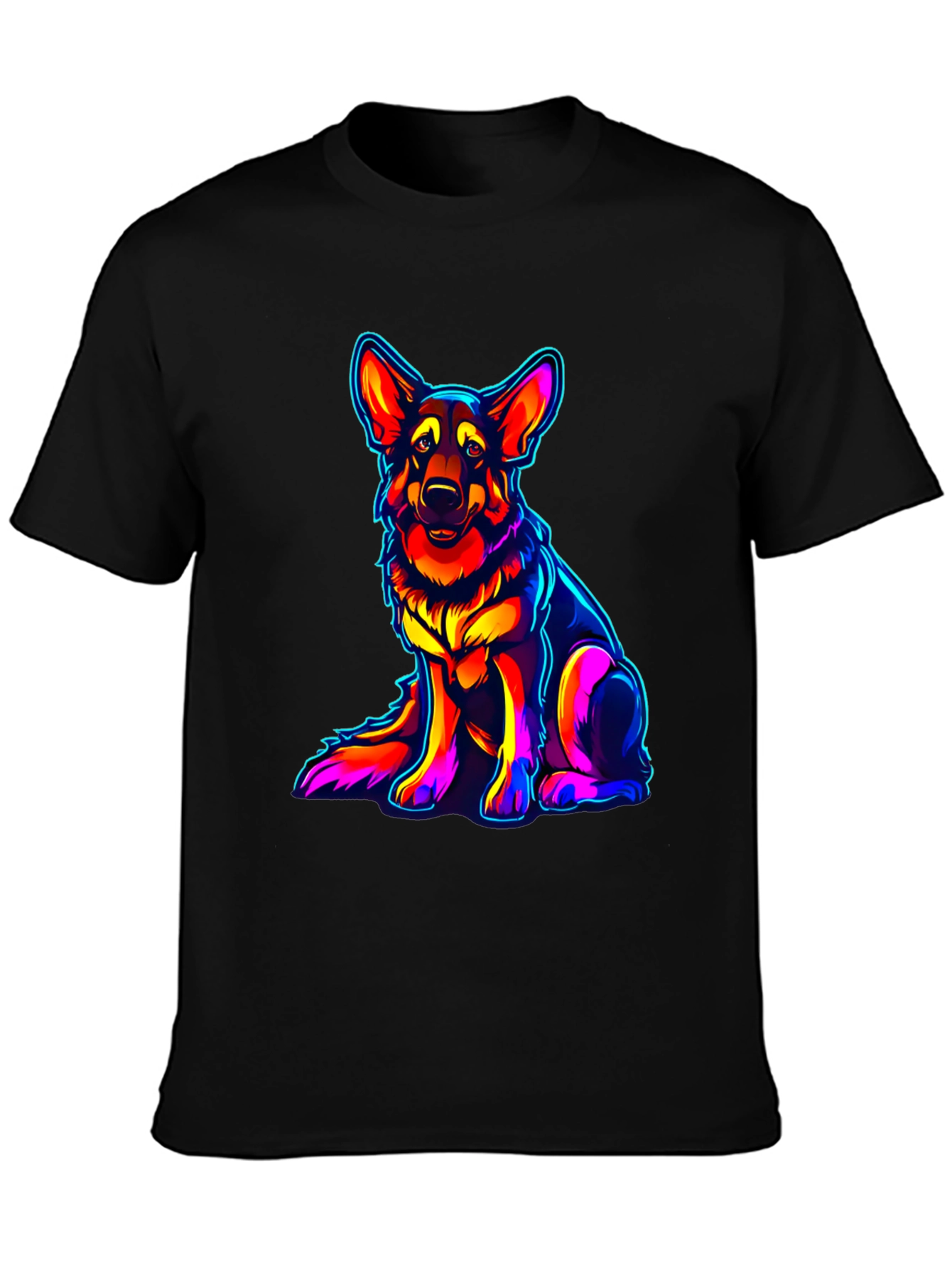 Neon German Shepherd Graphic Tee