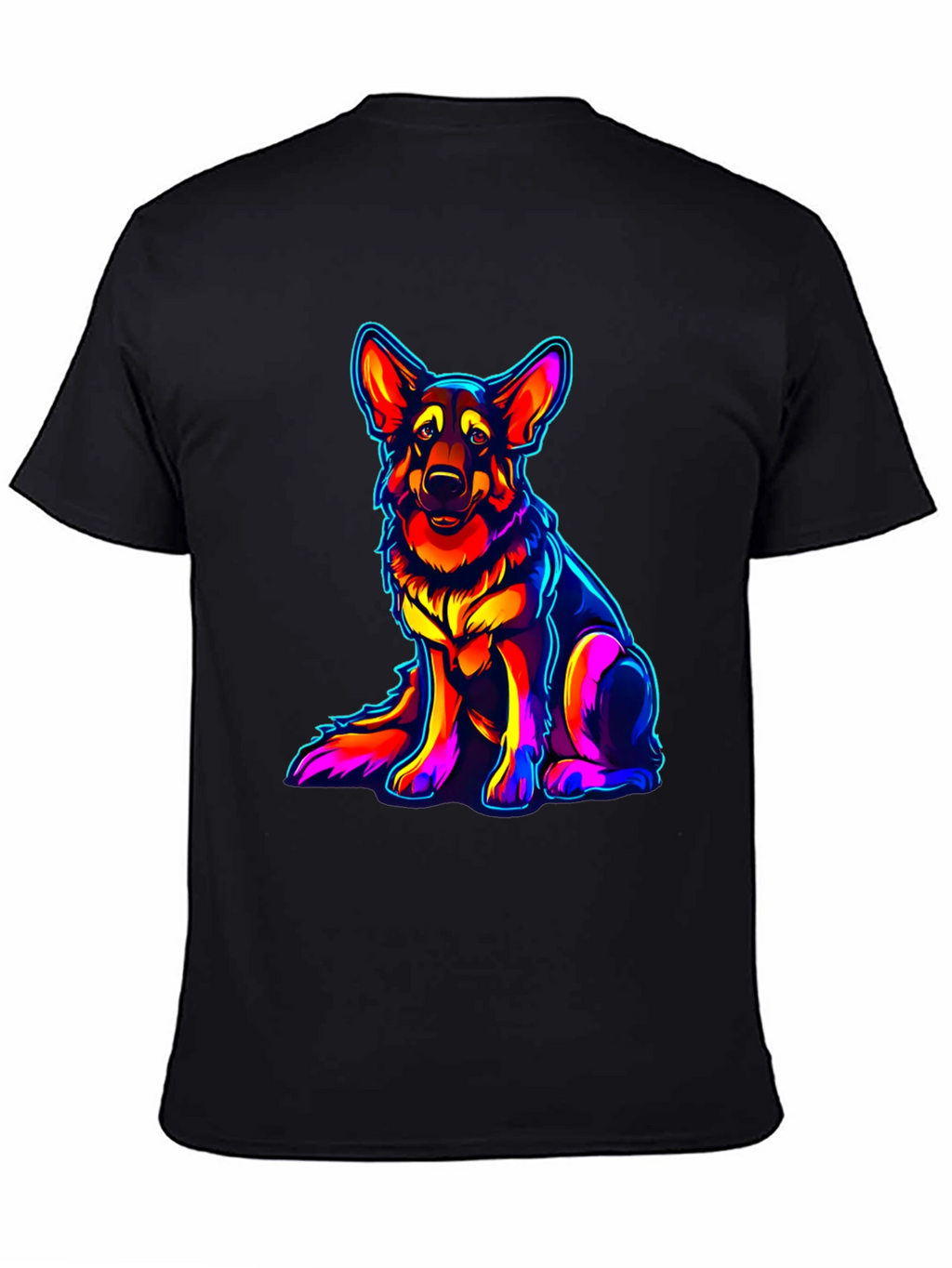 Neon German Shepherd Graphic Tee
