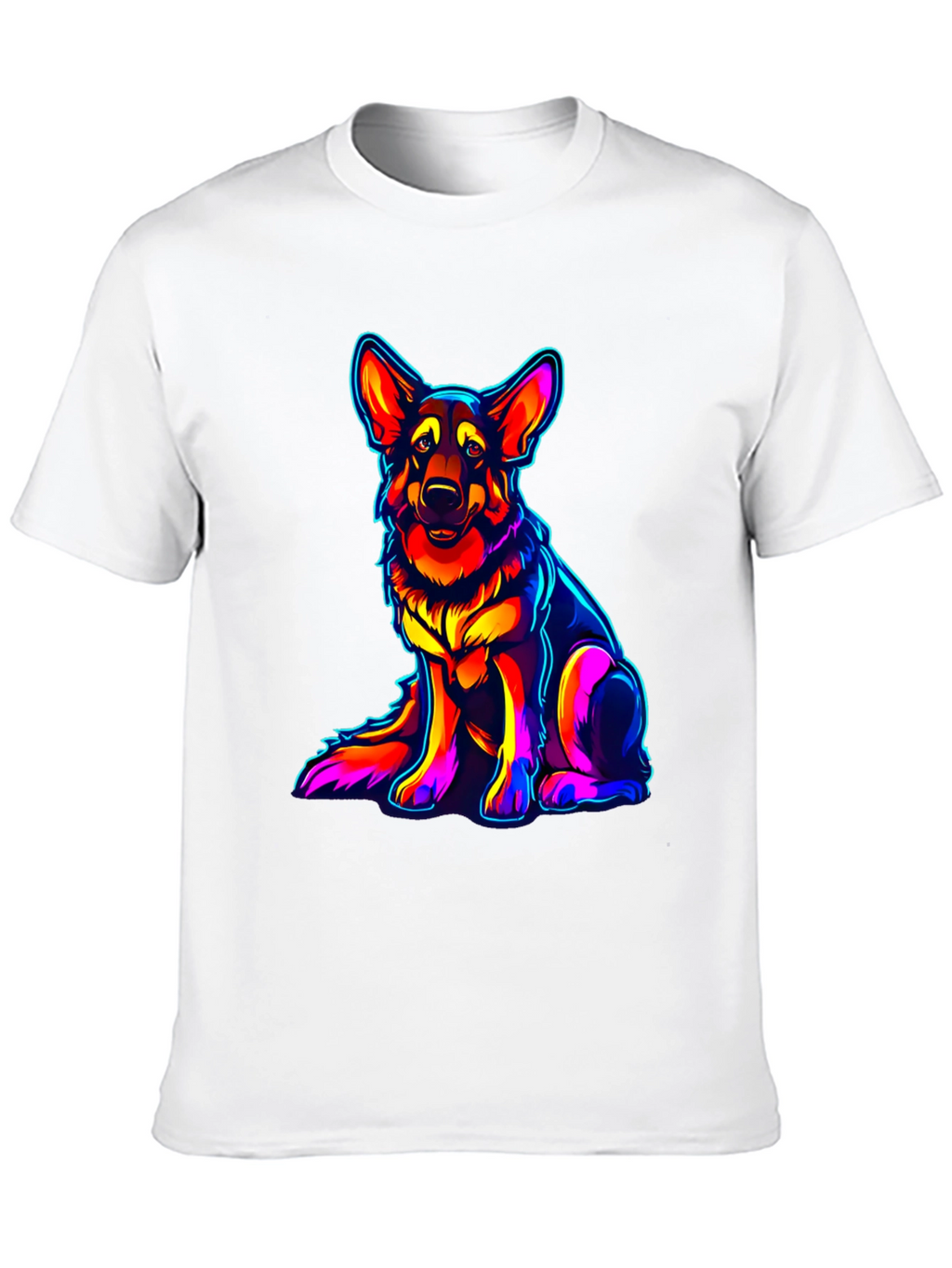 Neon German Shepherd Graphic Tee