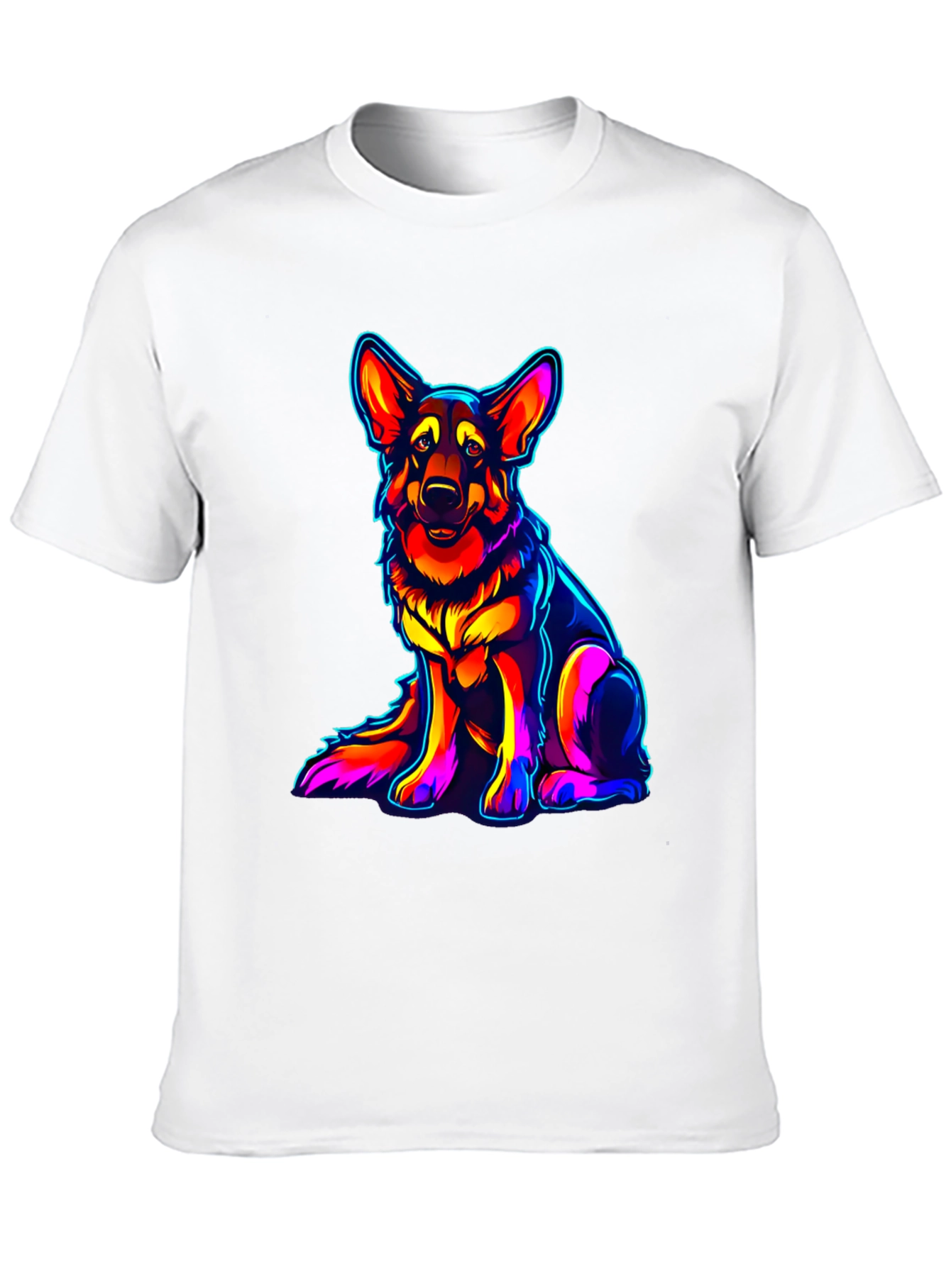 Neon German Shepherd Graphic Tee