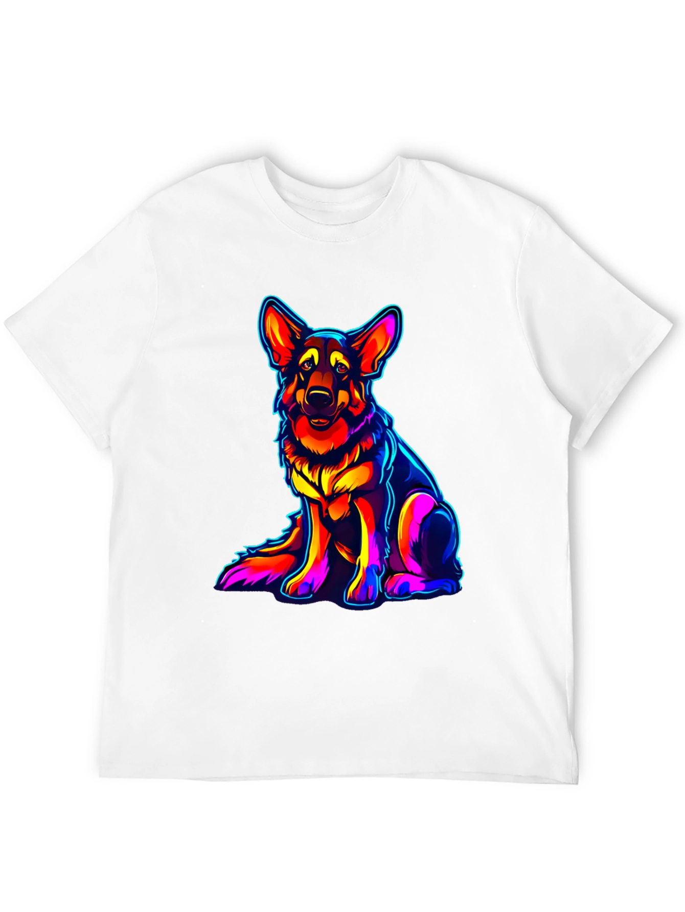 Neon German Shepherd Graphic Tee