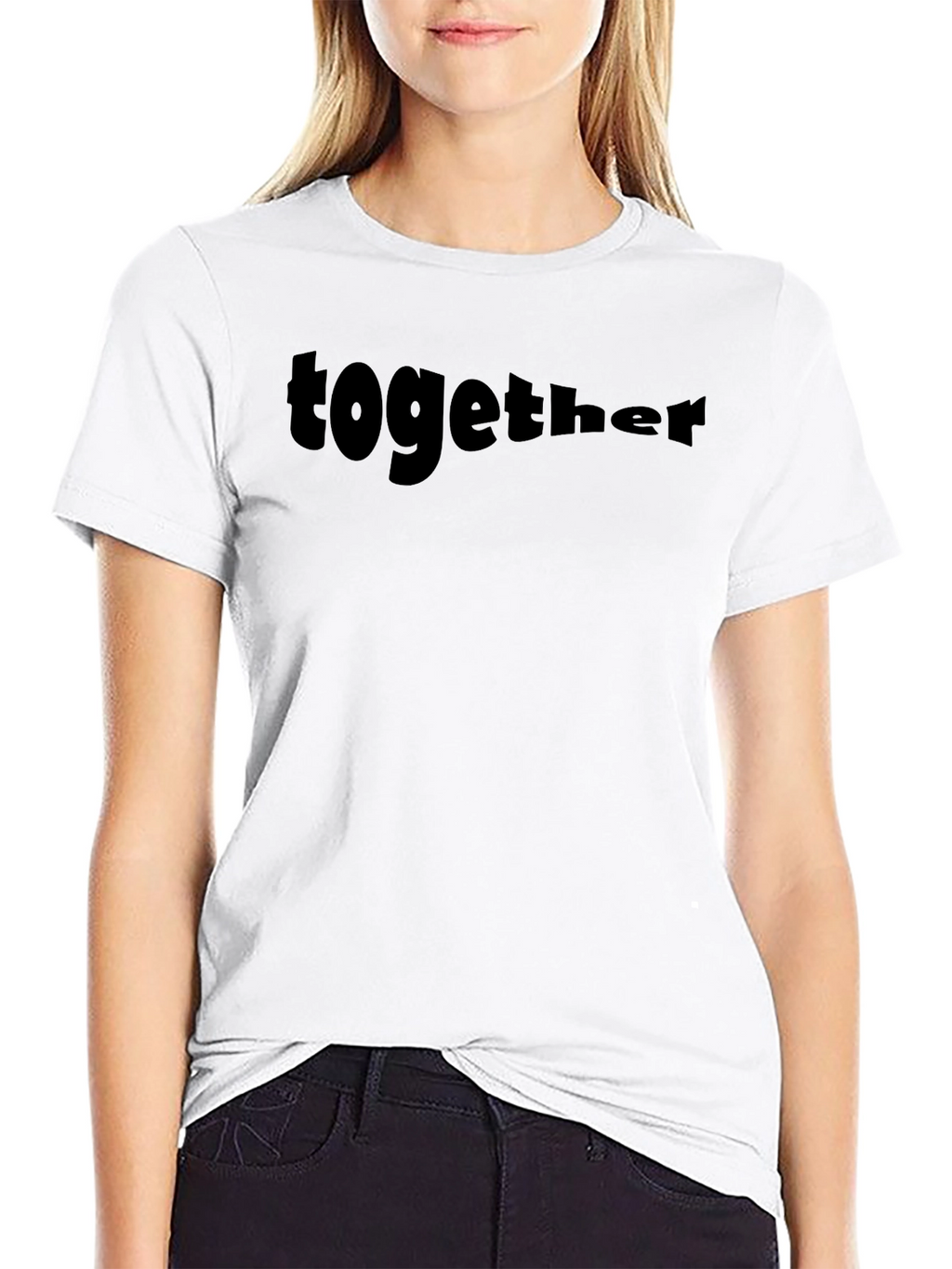 Together Black Graphic Tee - Casual Style