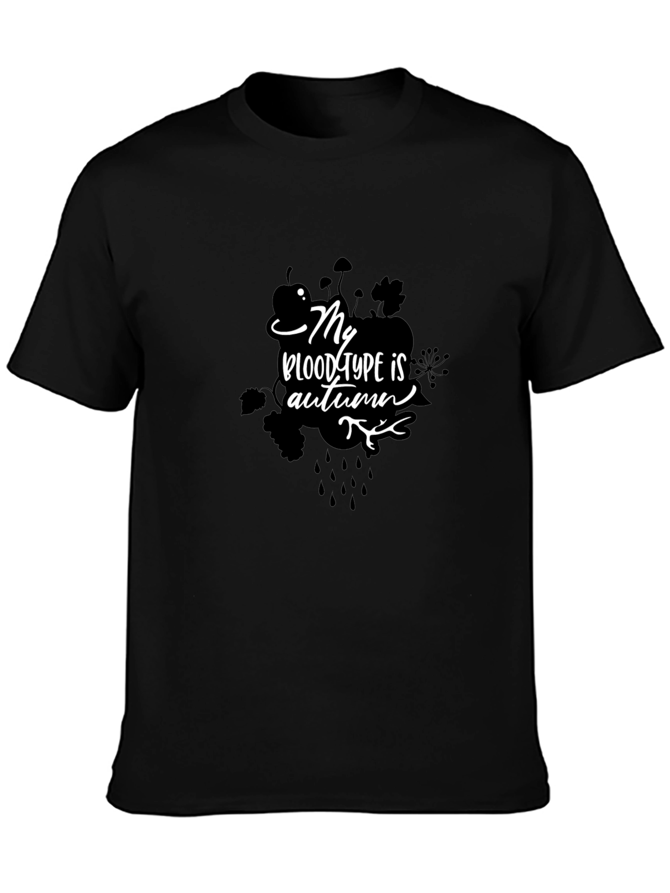Autumn Blood Type Graphic Tee - Stylish Fall T-Shirt