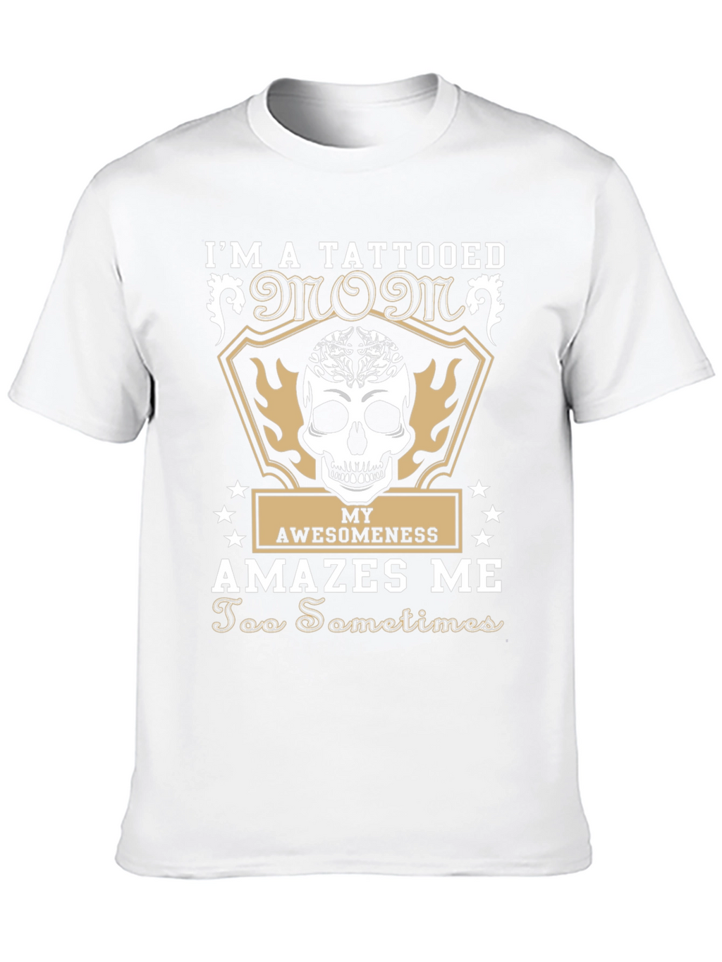 Tattooed Mom Graphic Tee - Skull & Awesomeness Design