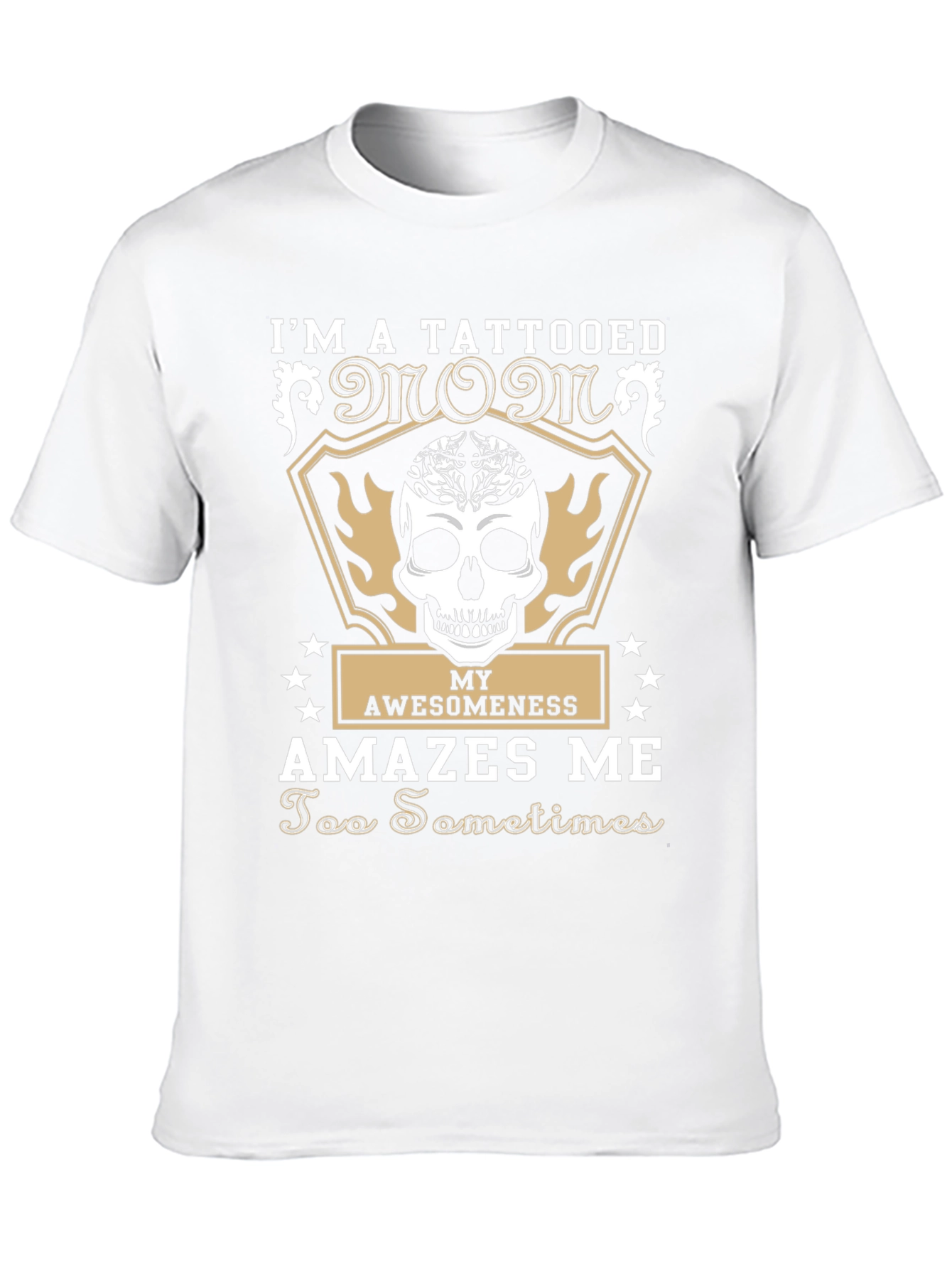 Tattooed Mom Graphic Tee - Skull & Awesomeness Design