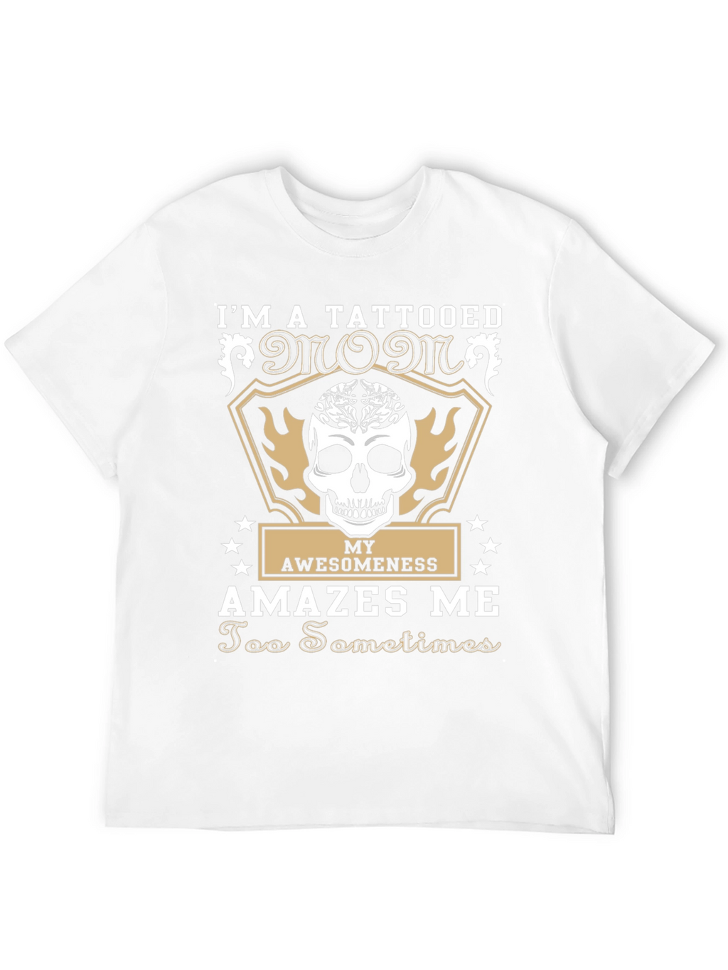 Tattooed Mom Graphic Tee - Skull & Awesomeness Design