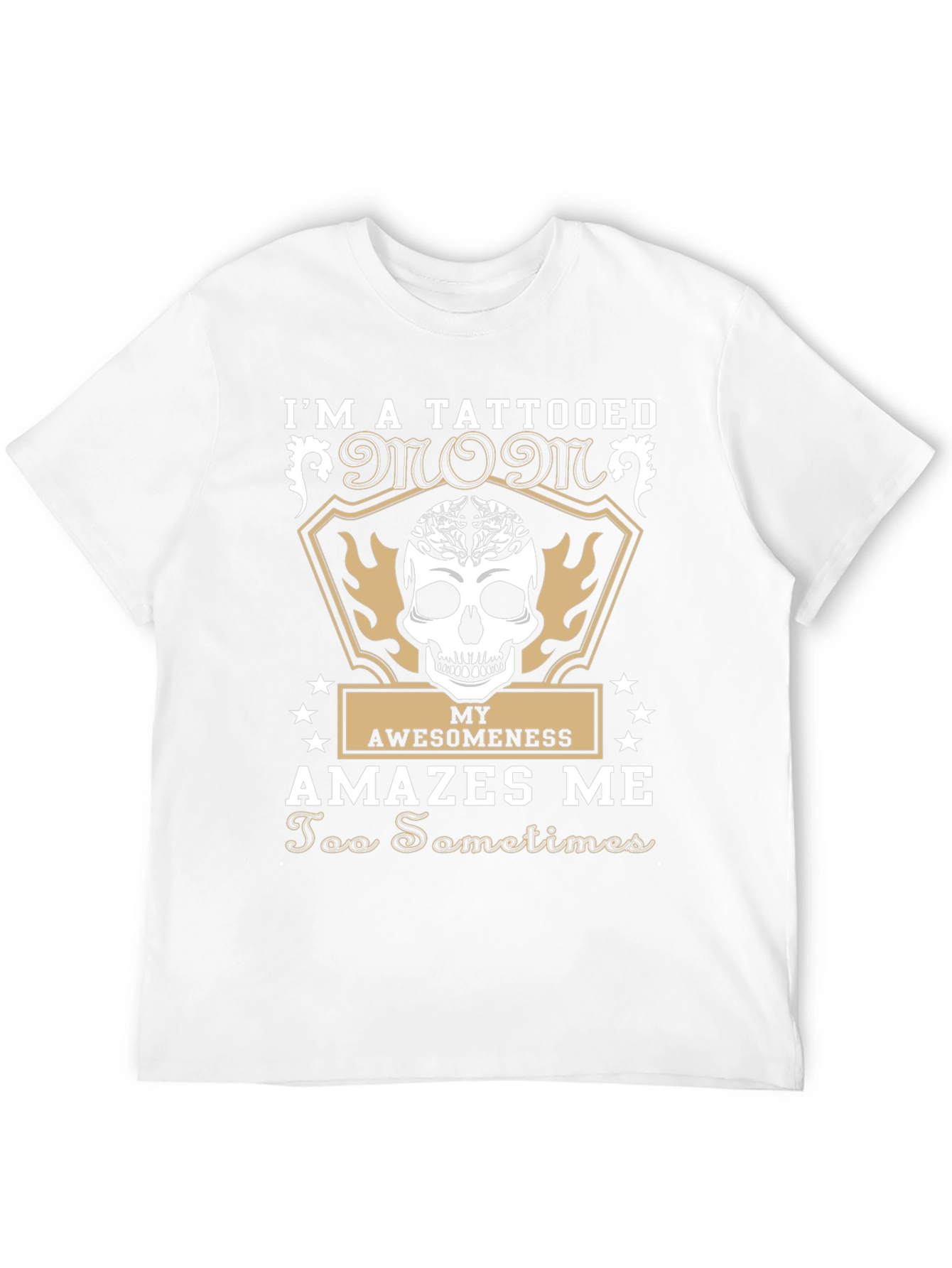 Tattooed Mom Graphic Tee - Skull & Awesomeness Design