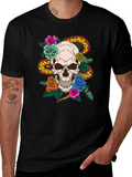Skull & Snake Graphic T-Shirt - Edgy Style