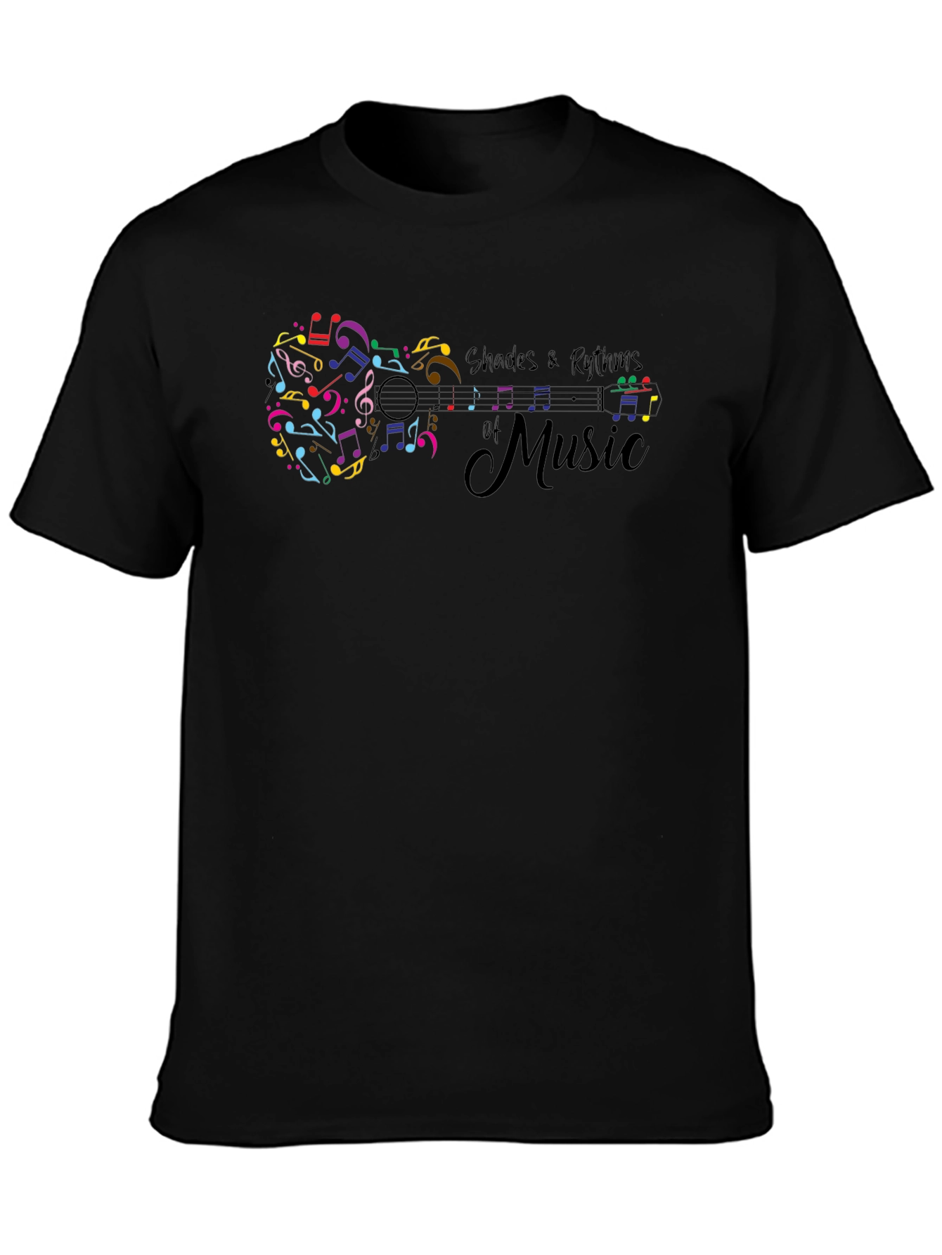 Shades & Rhythms of Music Black T-Shirt
