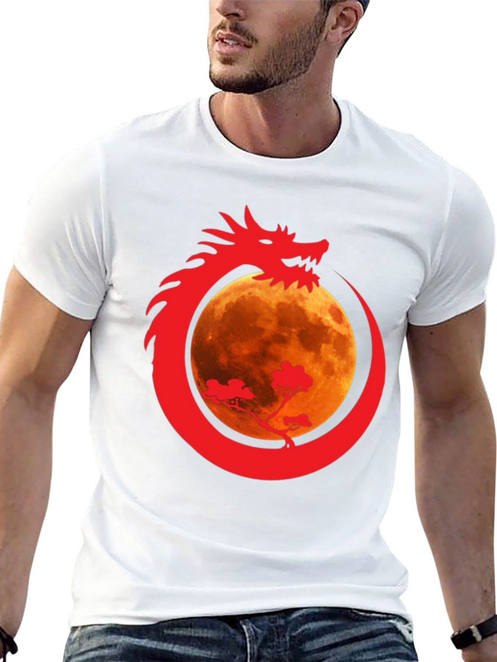 Dragon Moon Graphic T-Shirt - Unique Design