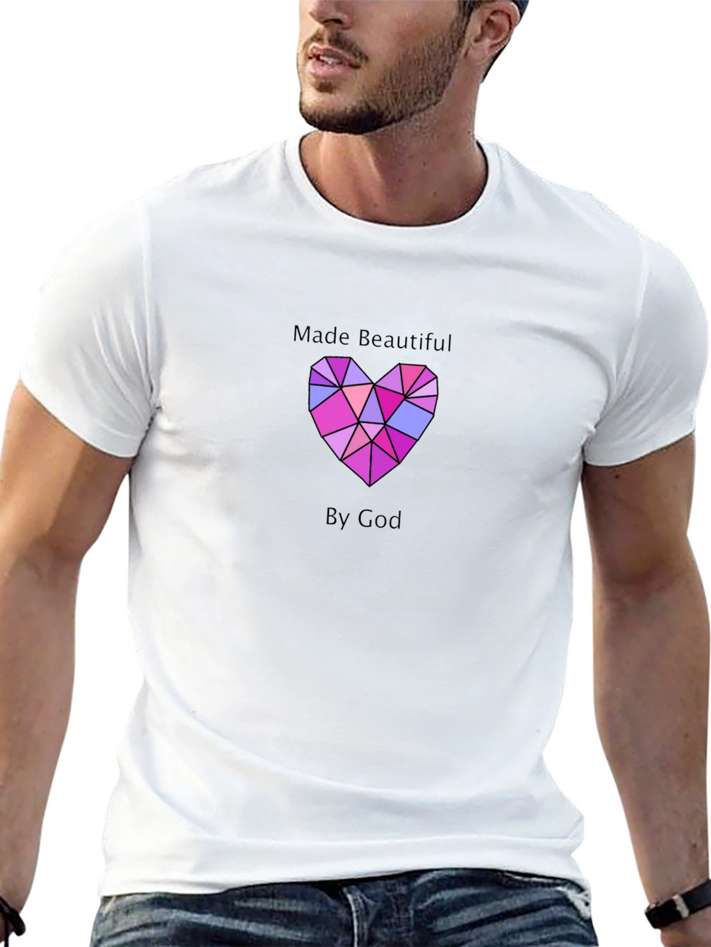 Made Beautiful By God Heart T-Shirt