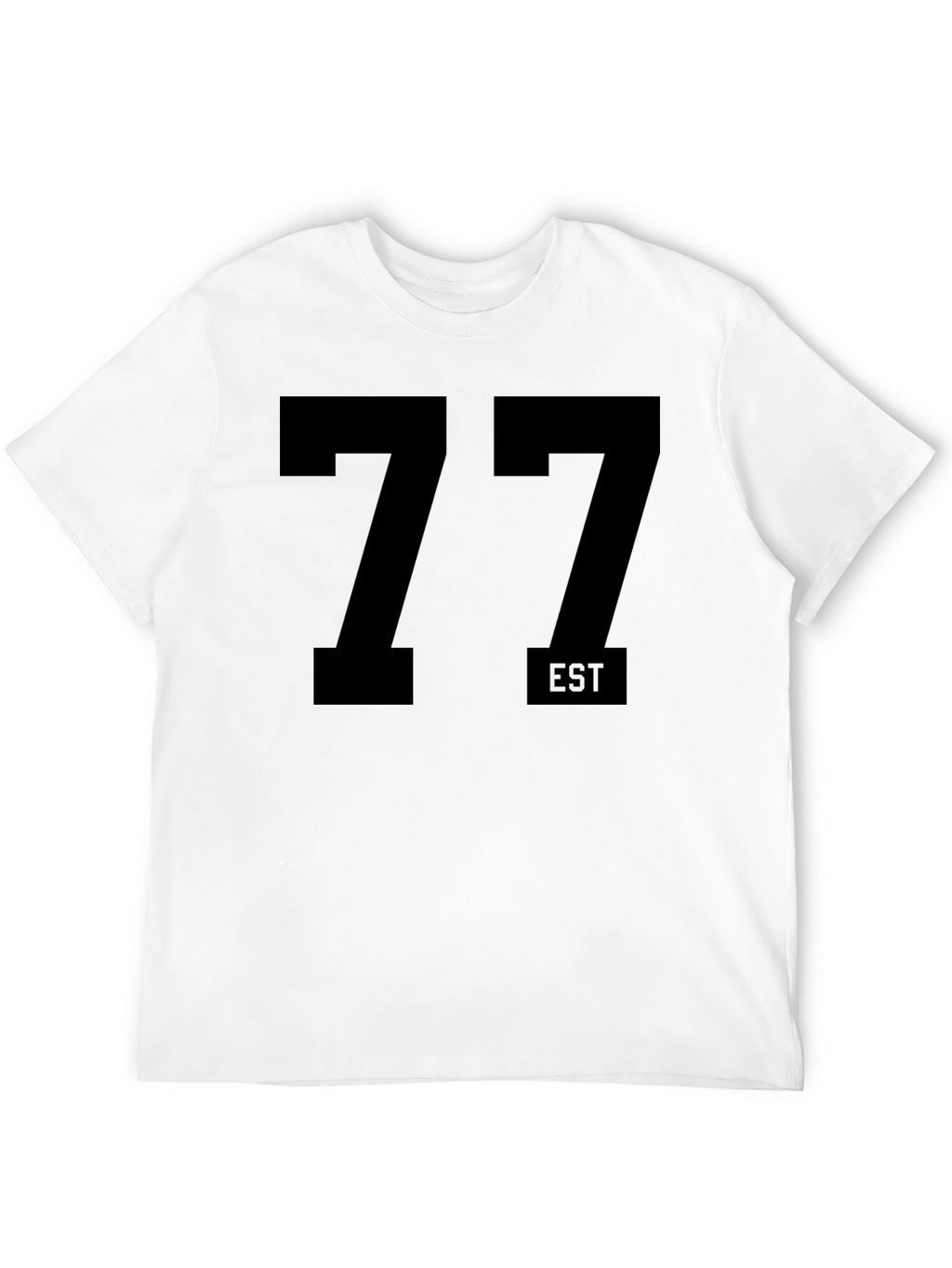 EST 77 Black Graphic Tee