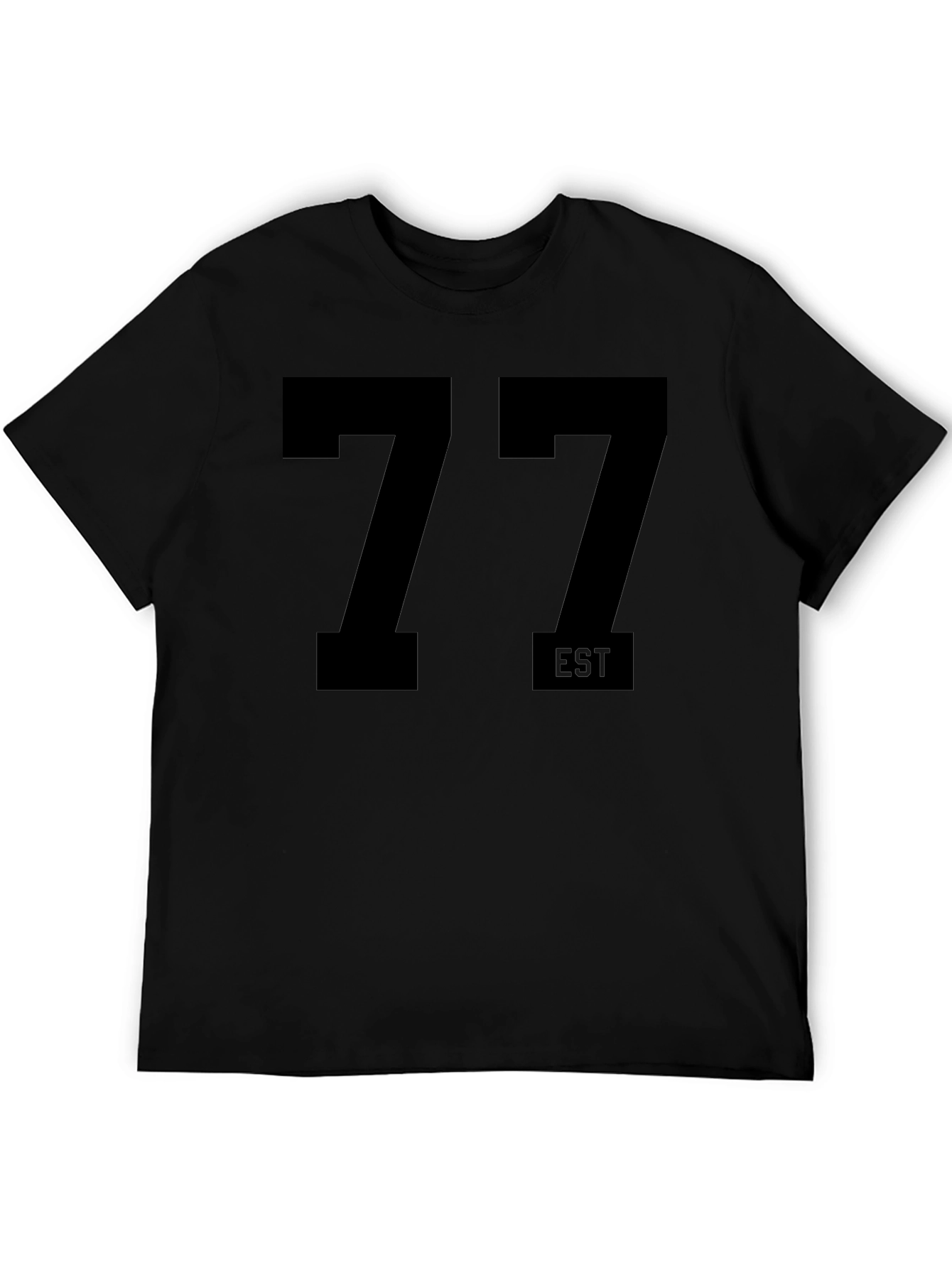 EST 77 Black Graphic Tee