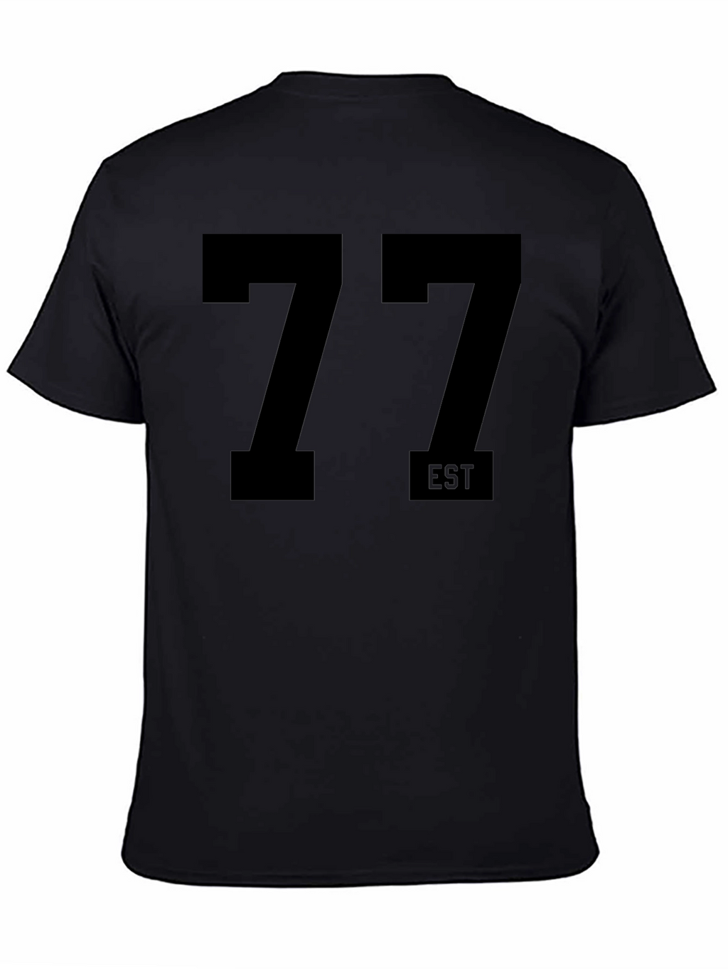 EST 77 Black Graphic Tee
