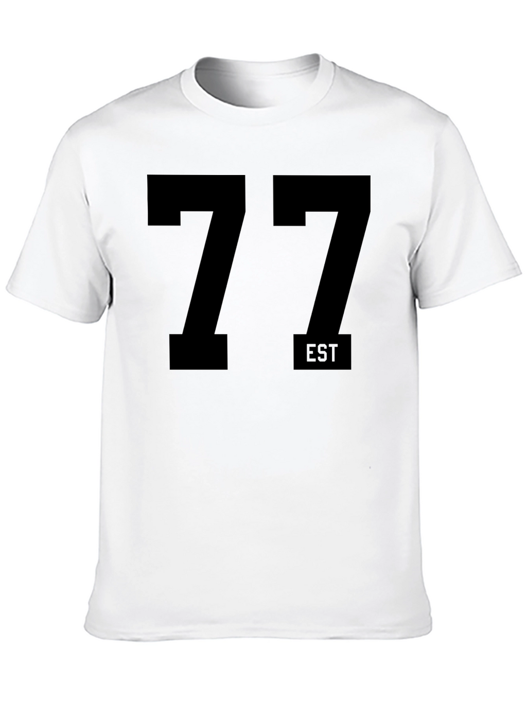 EST 77 Black Graphic Tee