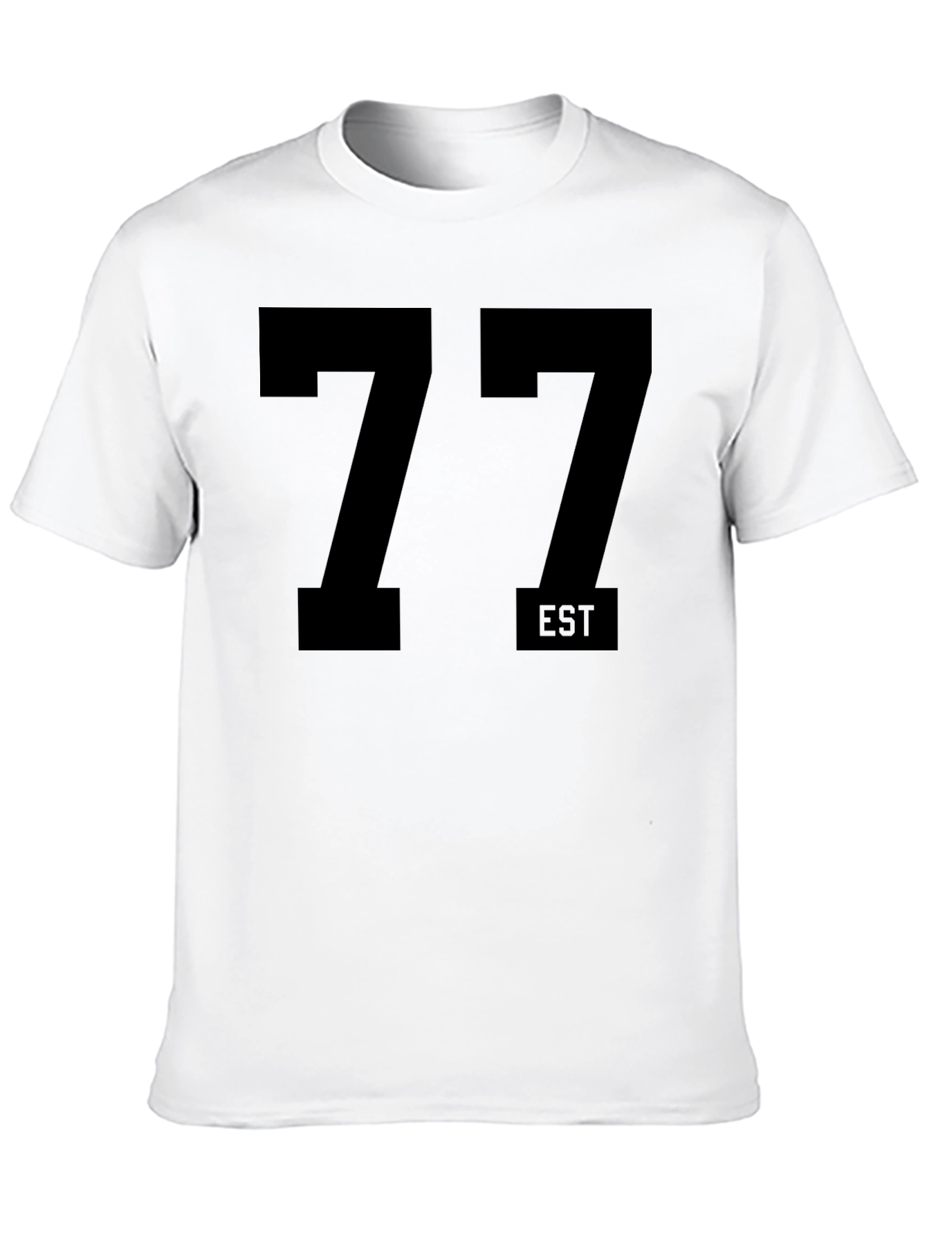 EST 77 Black Graphic Tee