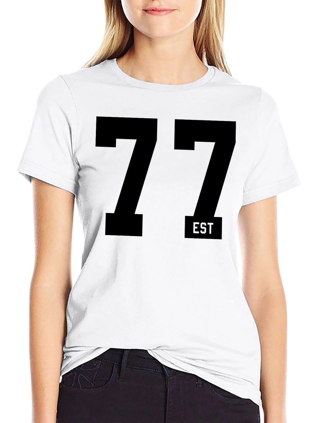 EST 77 Black Graphic Tee
