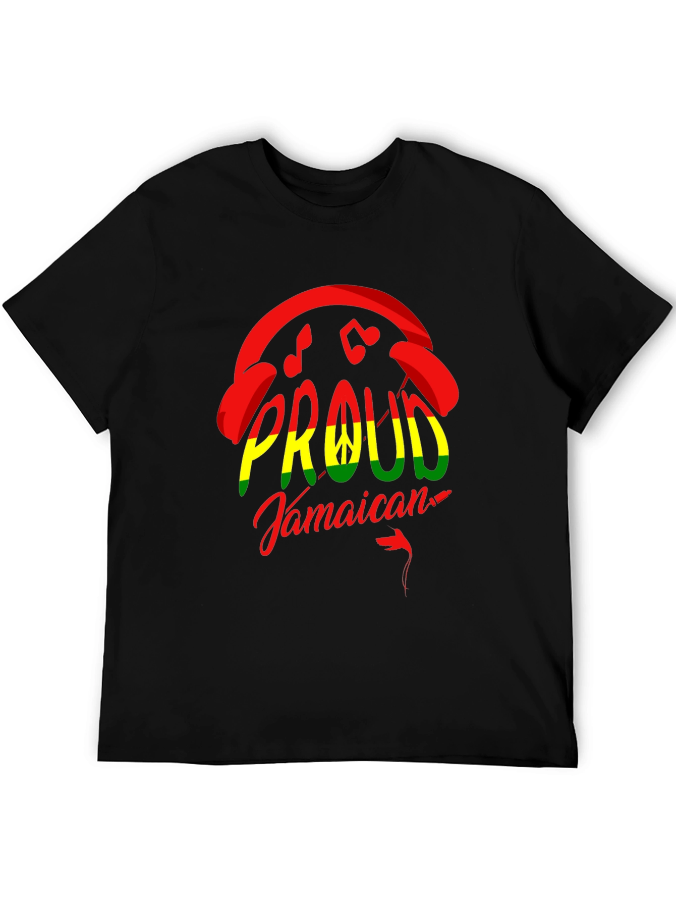 Proud Jamaican T-Shirt - Rasta Colors Music Lover Tee