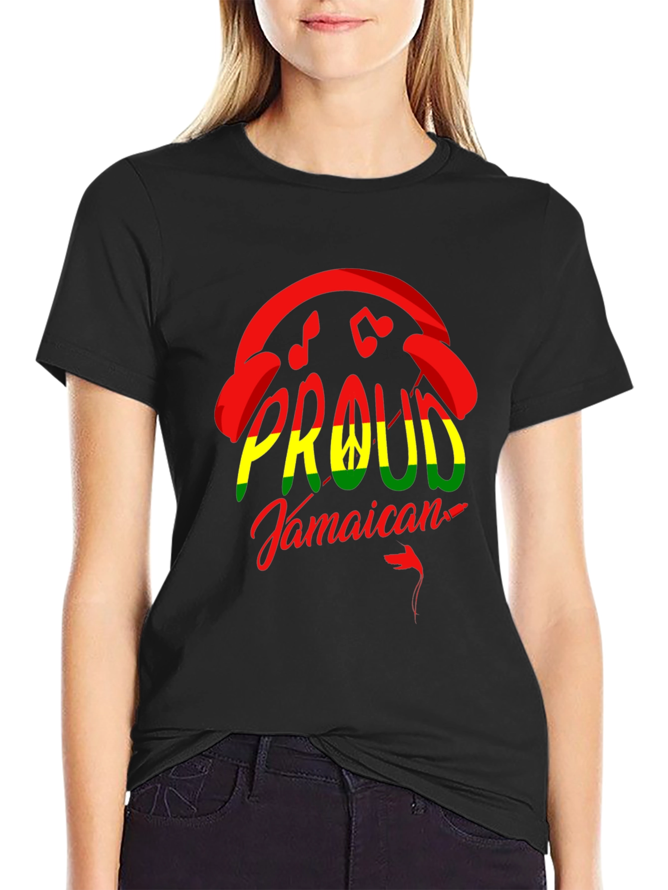 Proud Jamaican T-Shirt - Rasta Colors Music Lover Tee