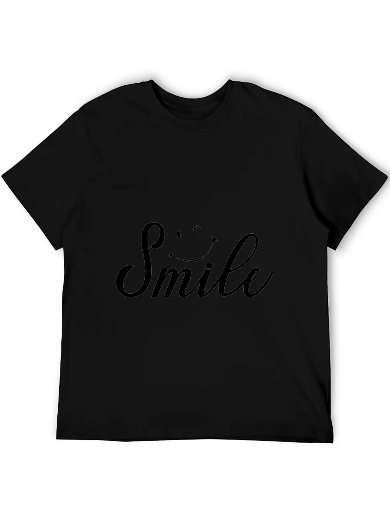 Smile Graphic Print Crew Neck T-Shirt