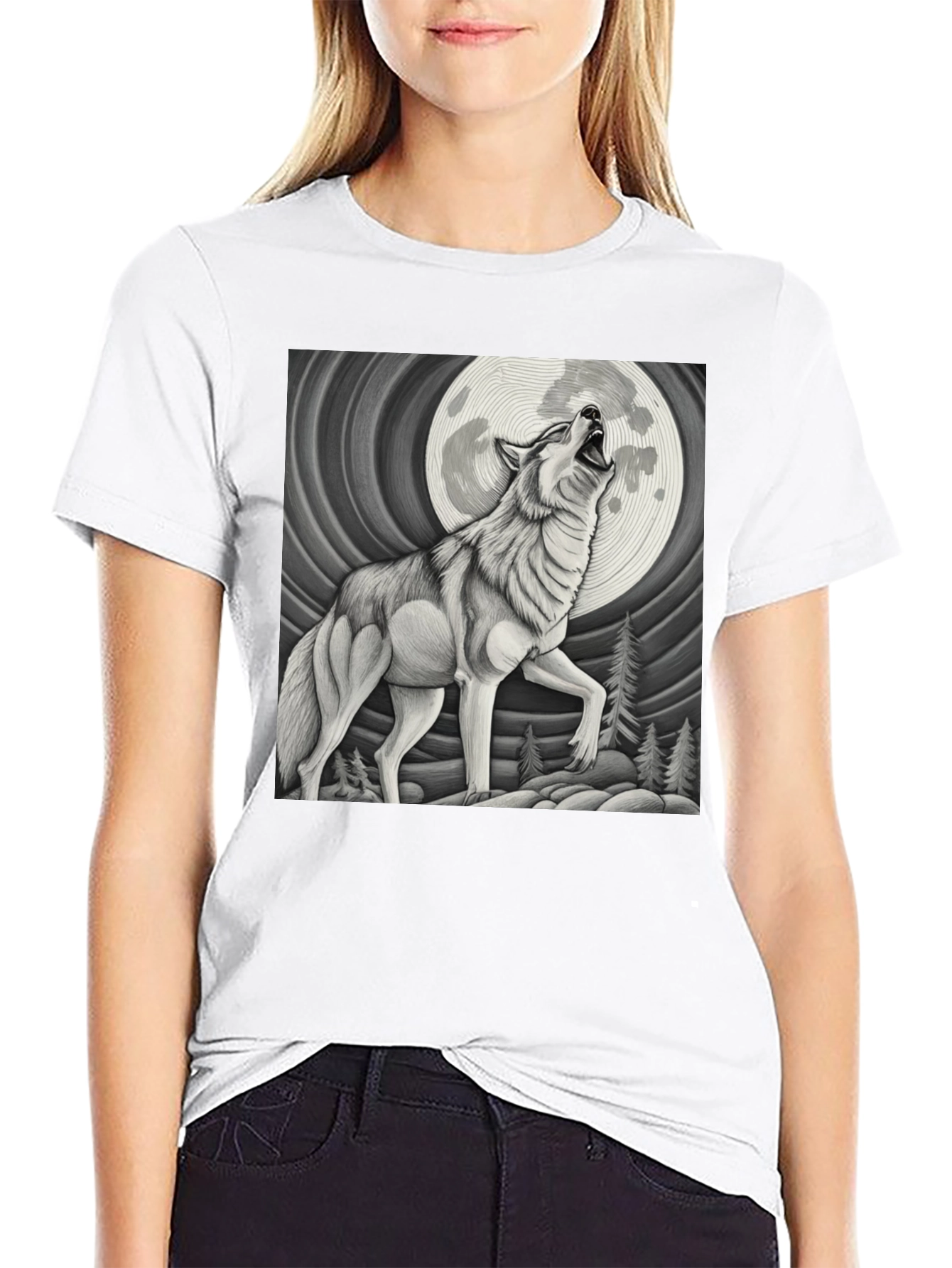 Wolf Moon Graphic T-Shirt