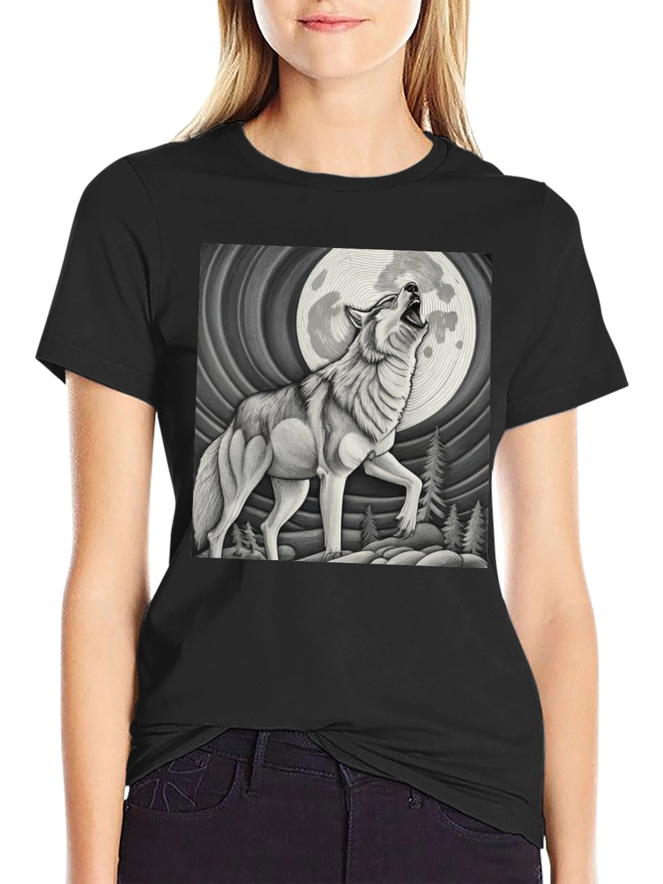 Wolf Moon Graphic T-Shirt