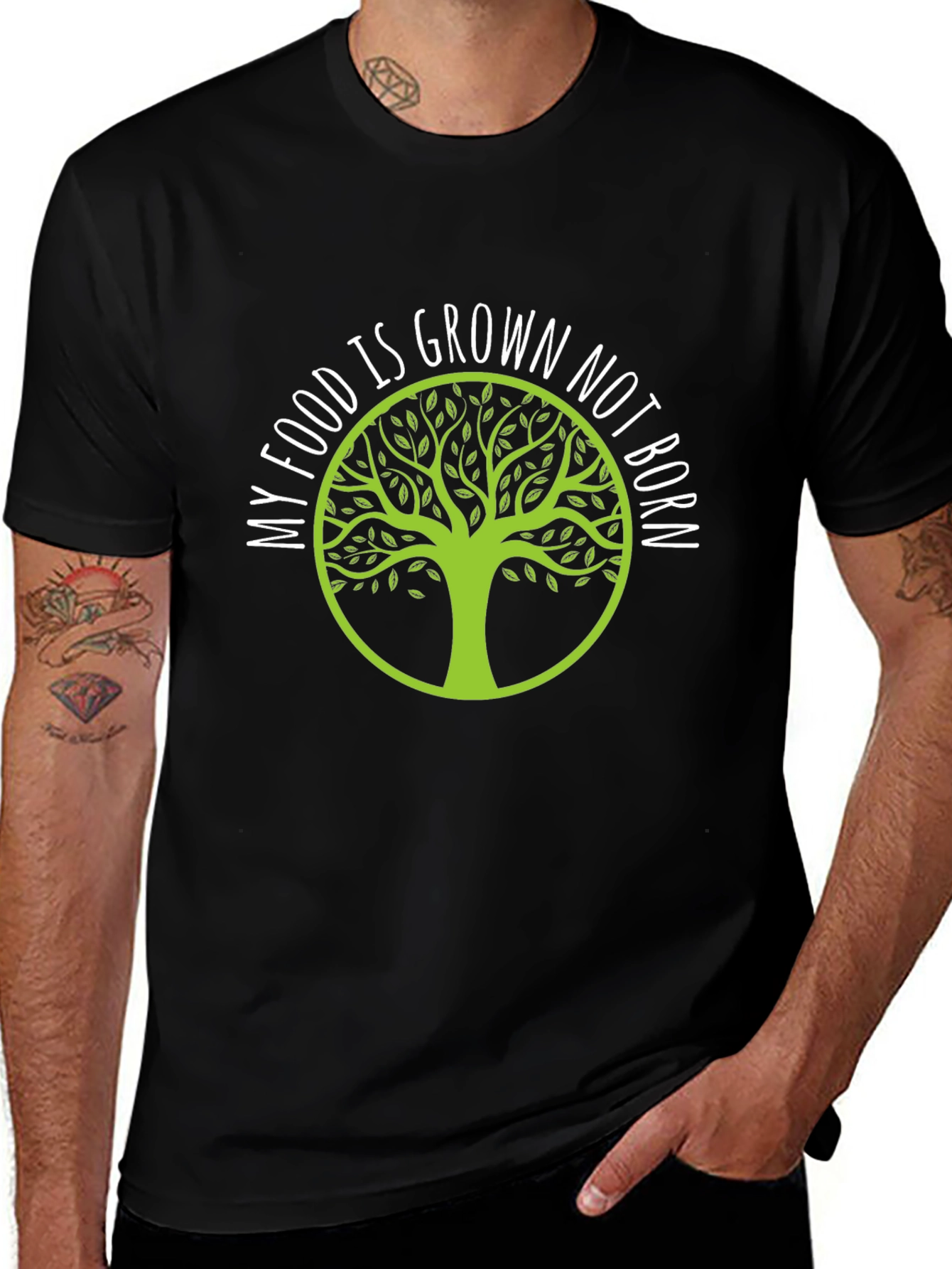 Vegan T-Shirt - My Food Is Grown Not Born