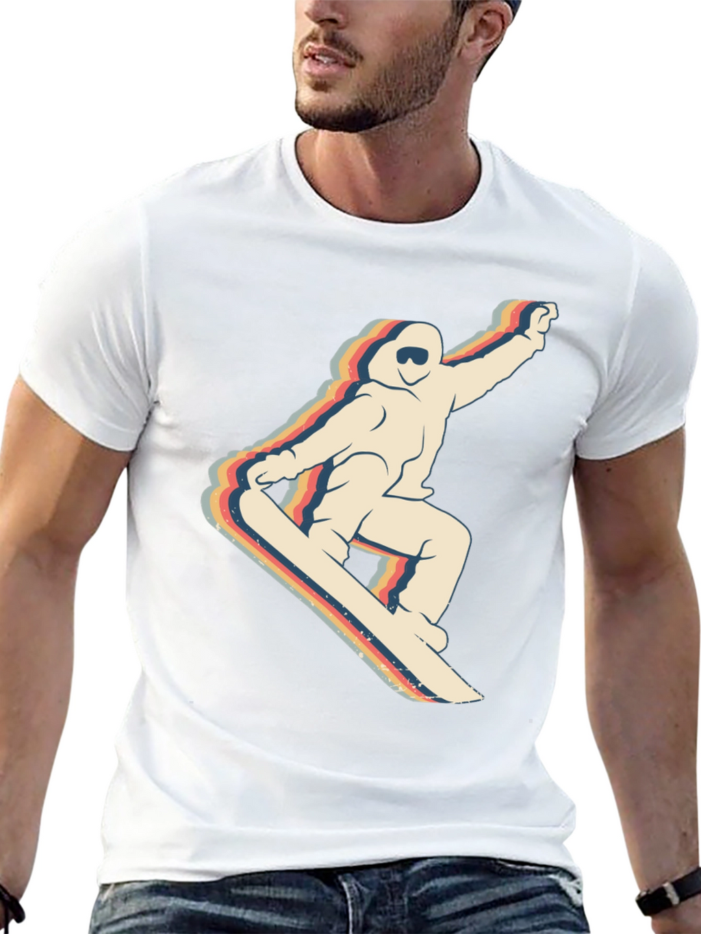 Retro Snowboarder Graphic T-Shirt