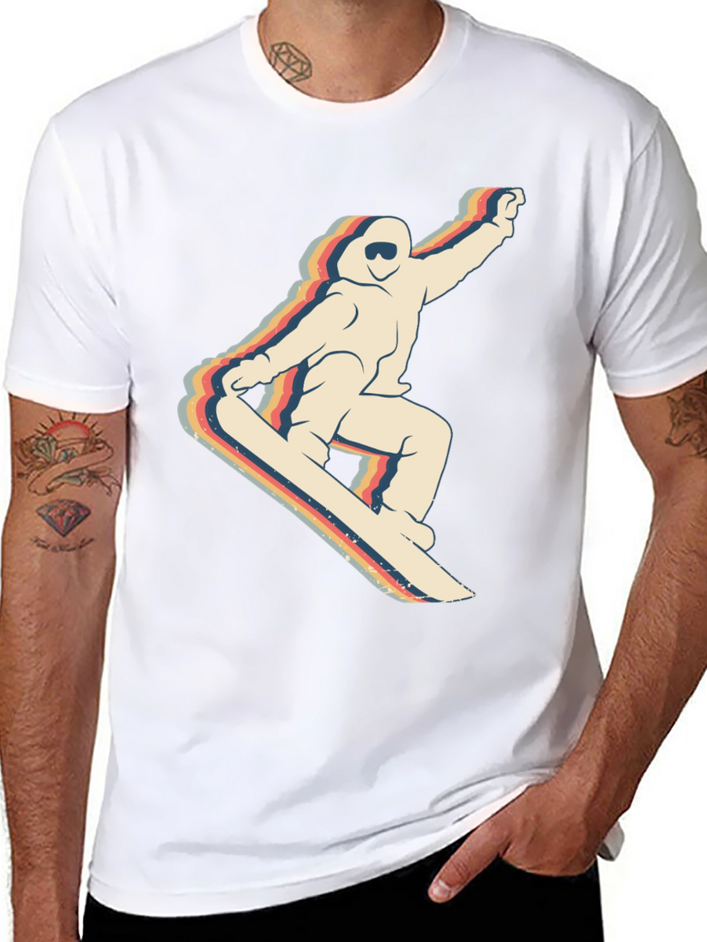 Retro Snowboarder Graphic T-Shirt