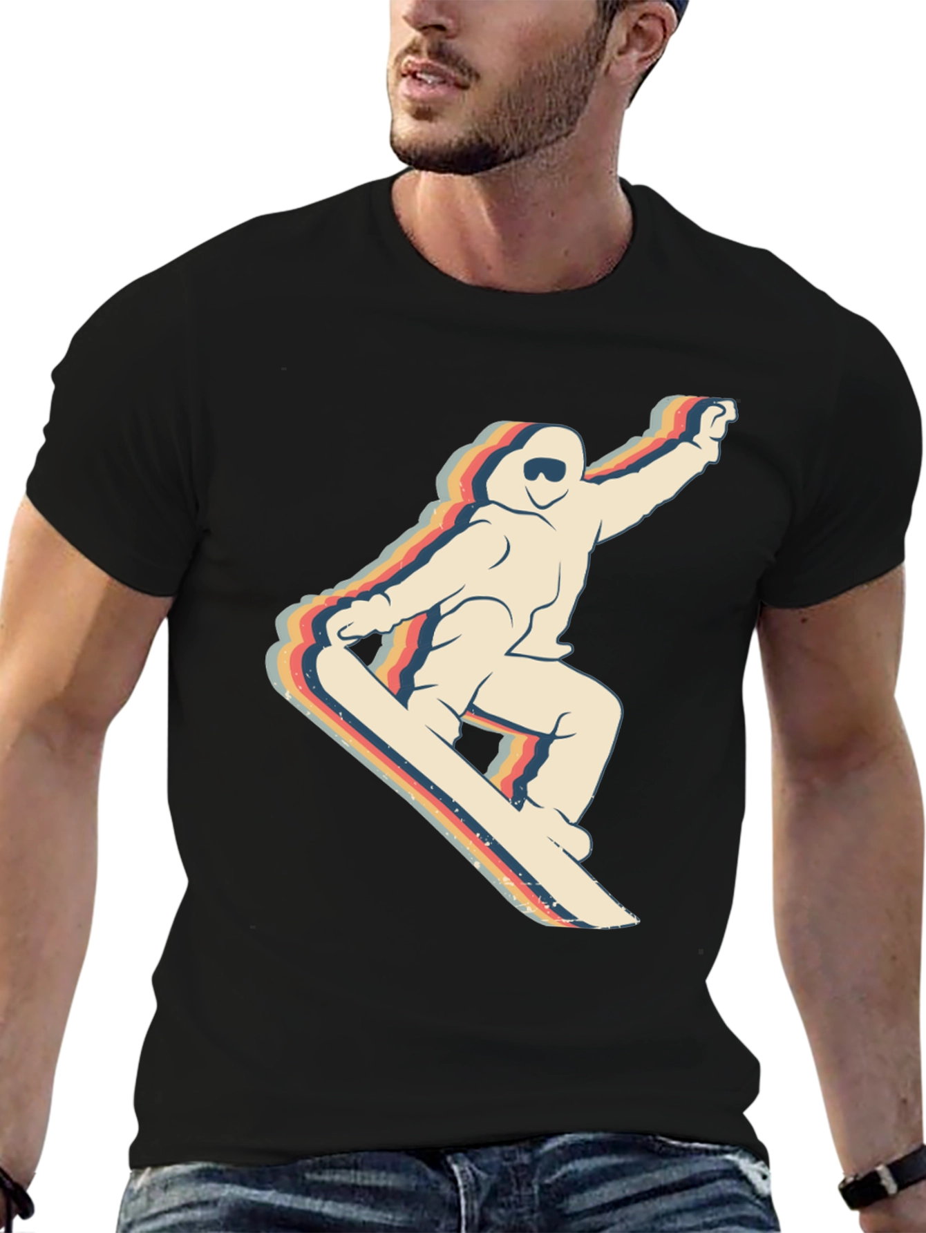 Retro Snowboarder Graphic T-Shirt