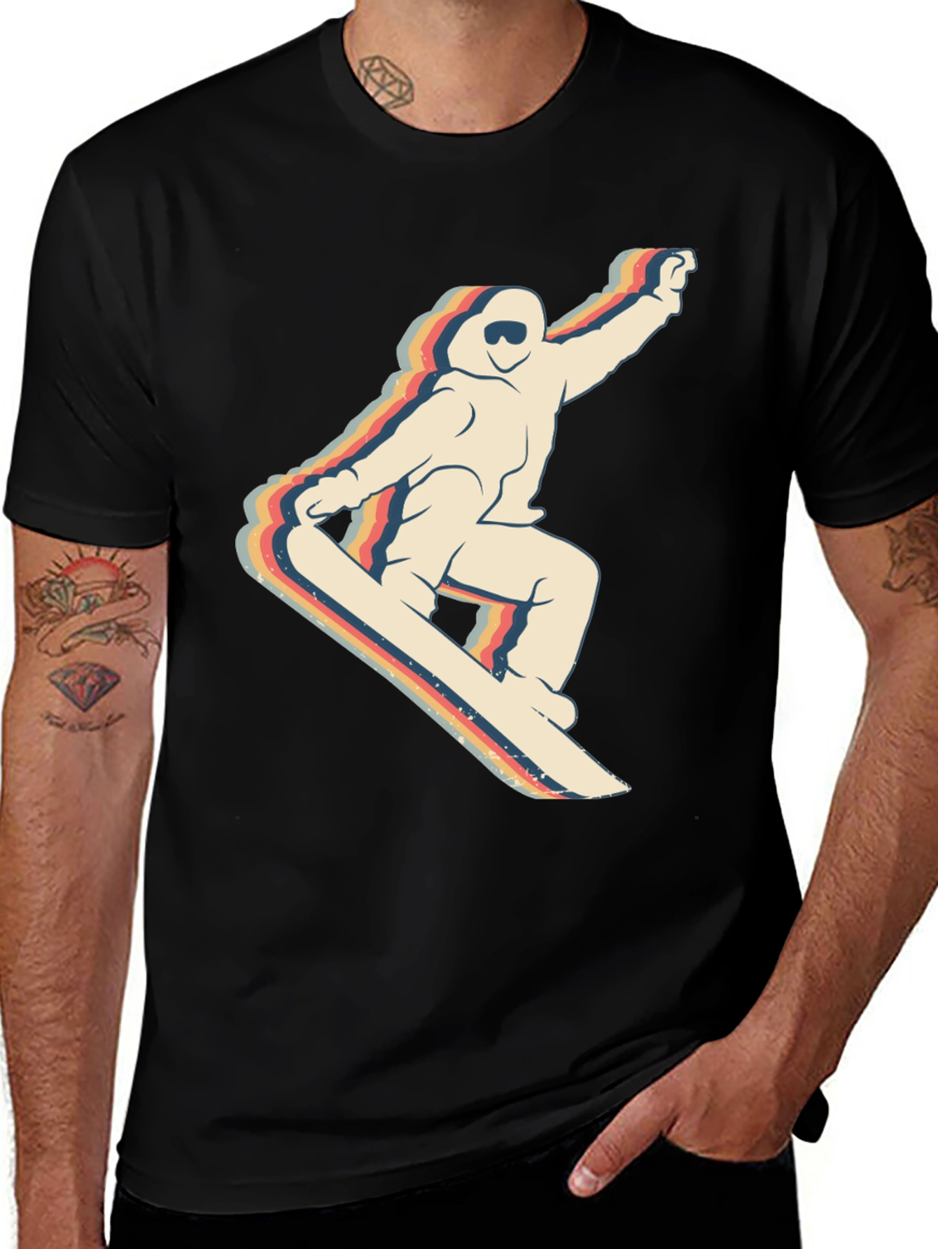 Retro Snowboarder Graphic T-Shirt