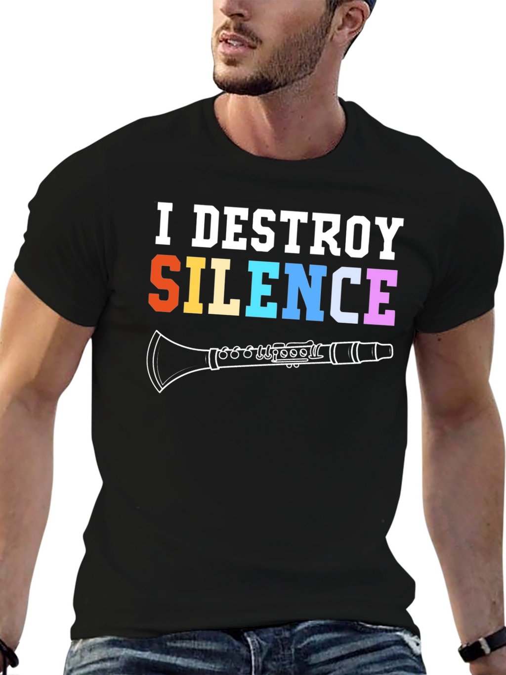 I Destroy Silence Clarinet T-Shirt