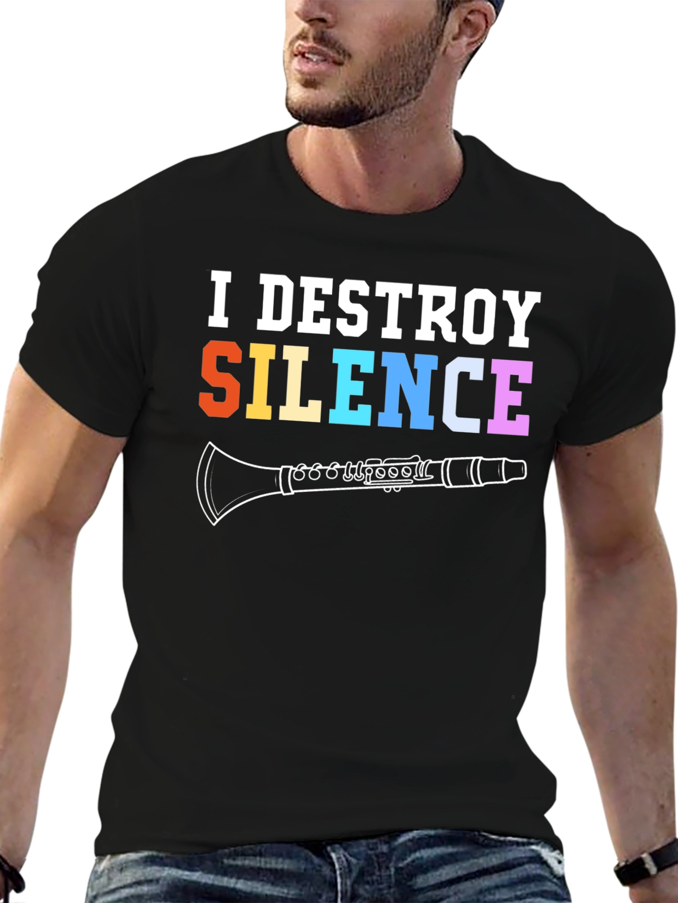 I Destroy Silence Clarinet T-Shirt