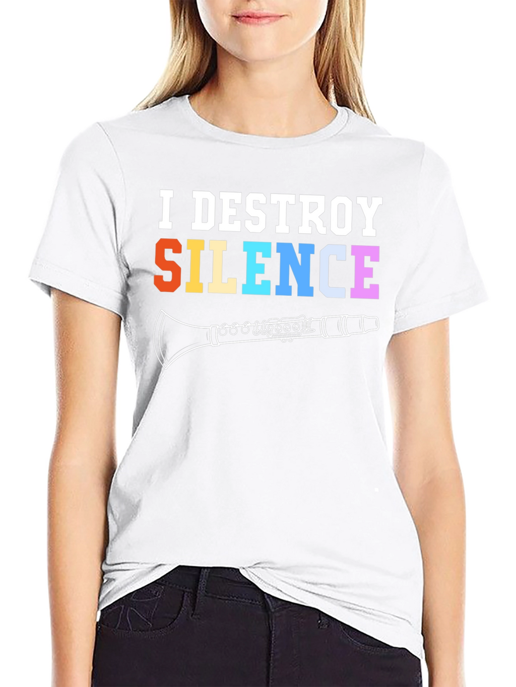 I Destroy Silence Clarinet T-Shirt