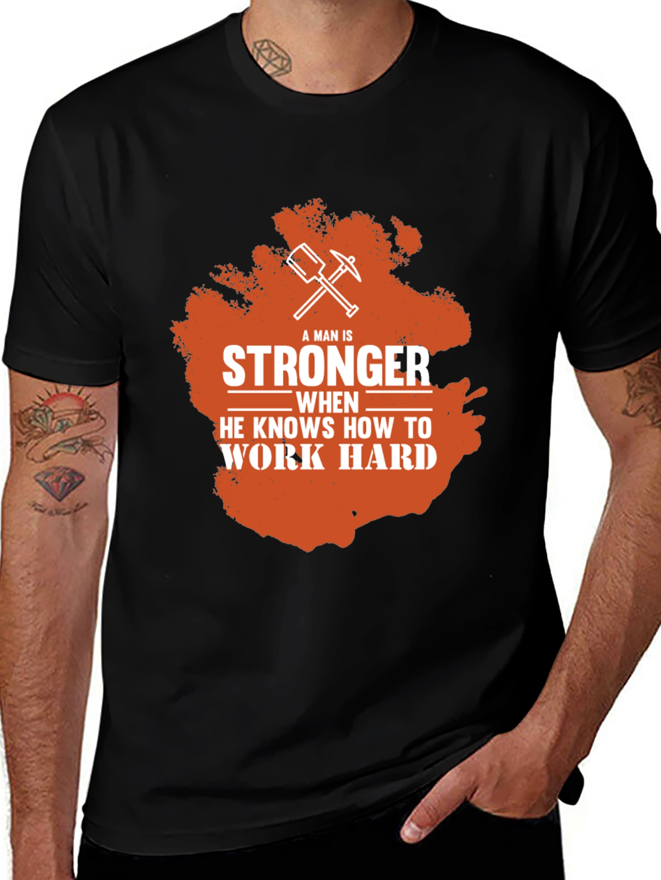 Stronger When You Work Hard Mens T-Shirt