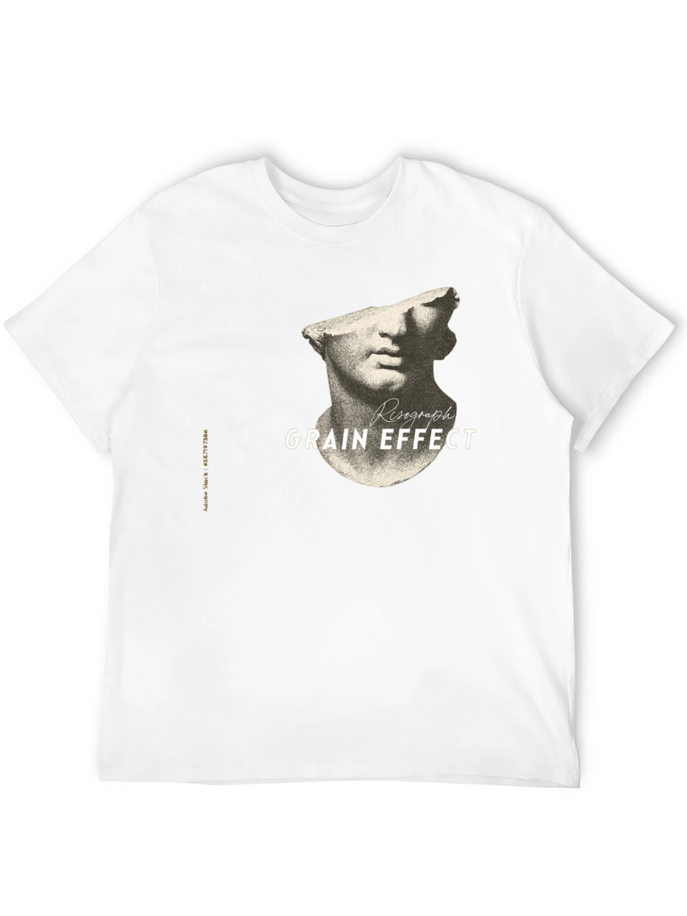 Risograph Grain Effect Black T-Shirt