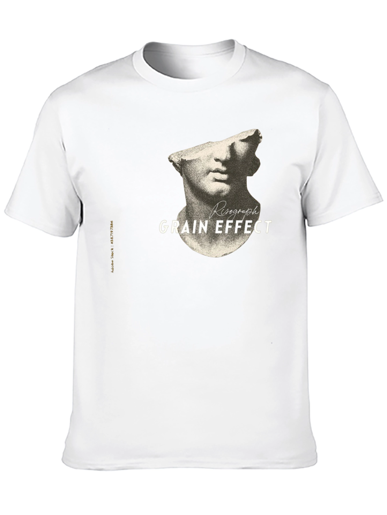 Risograph Grain Effect Black T-Shirt