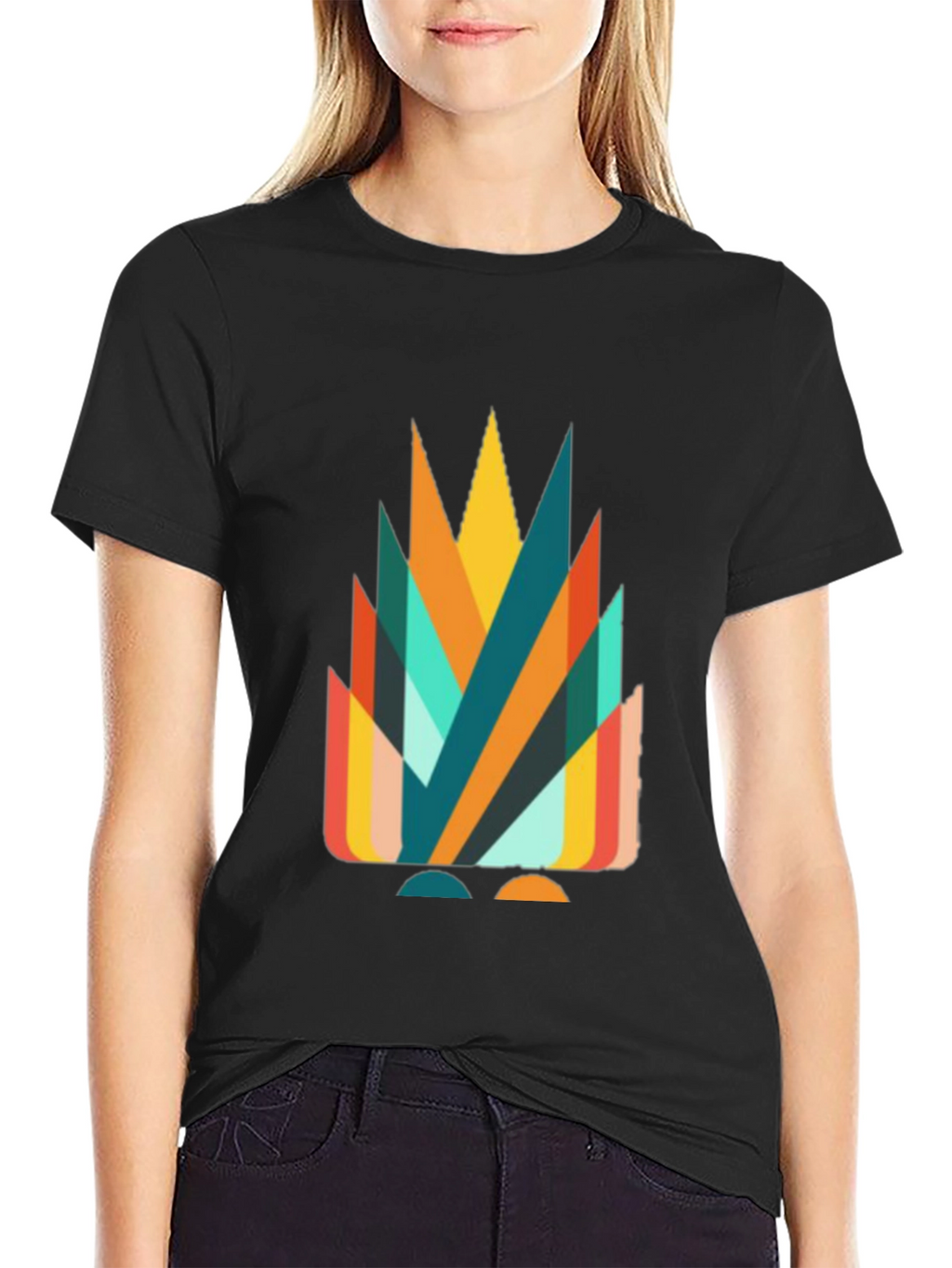 Geometric Abstract Graphic Tee - Stylish Casual Wear