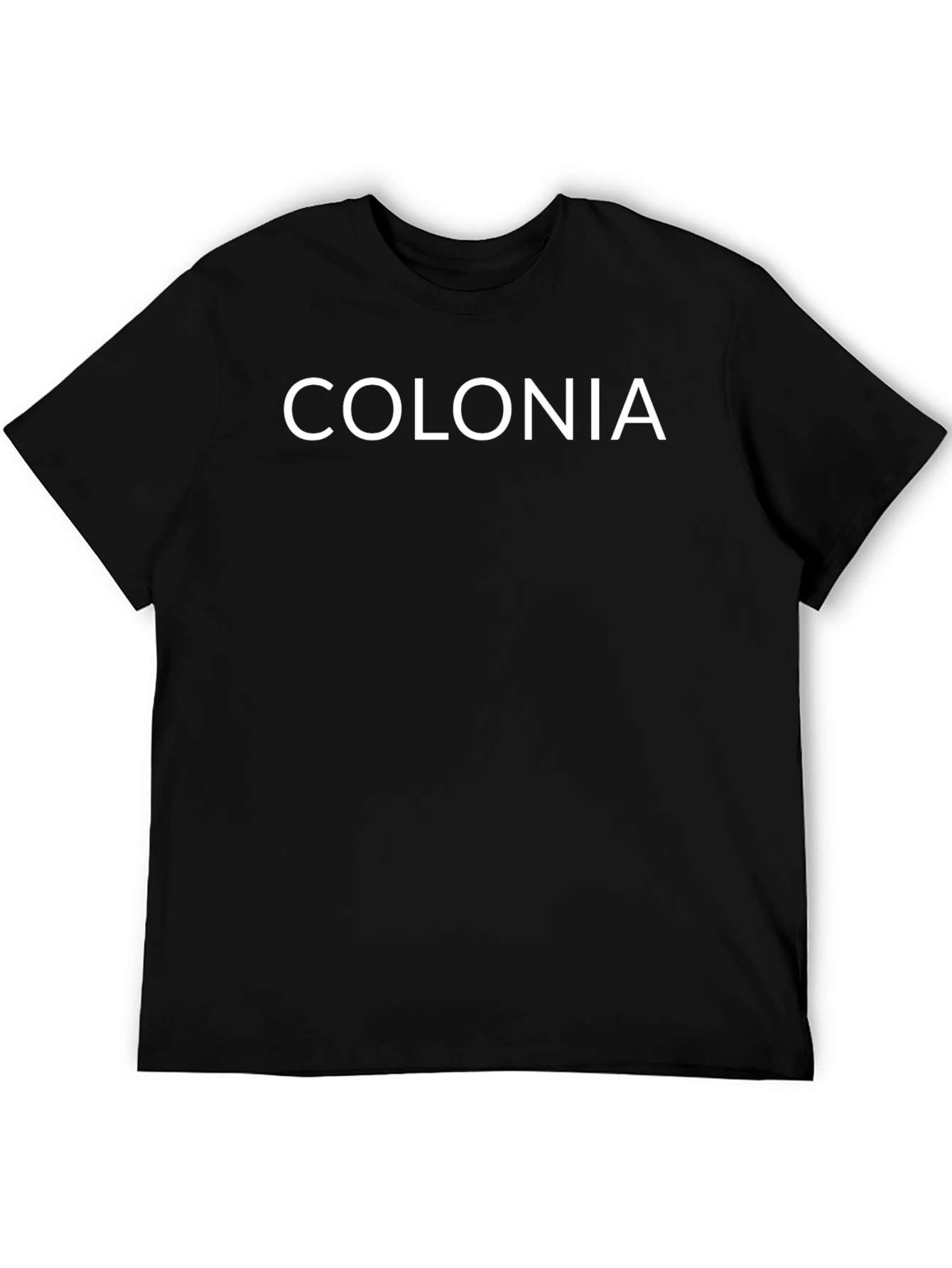 Colonia Graphic Tee - Classic Black Cotton T-Shirt