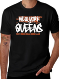 New York Queens Graphic Tee - Black