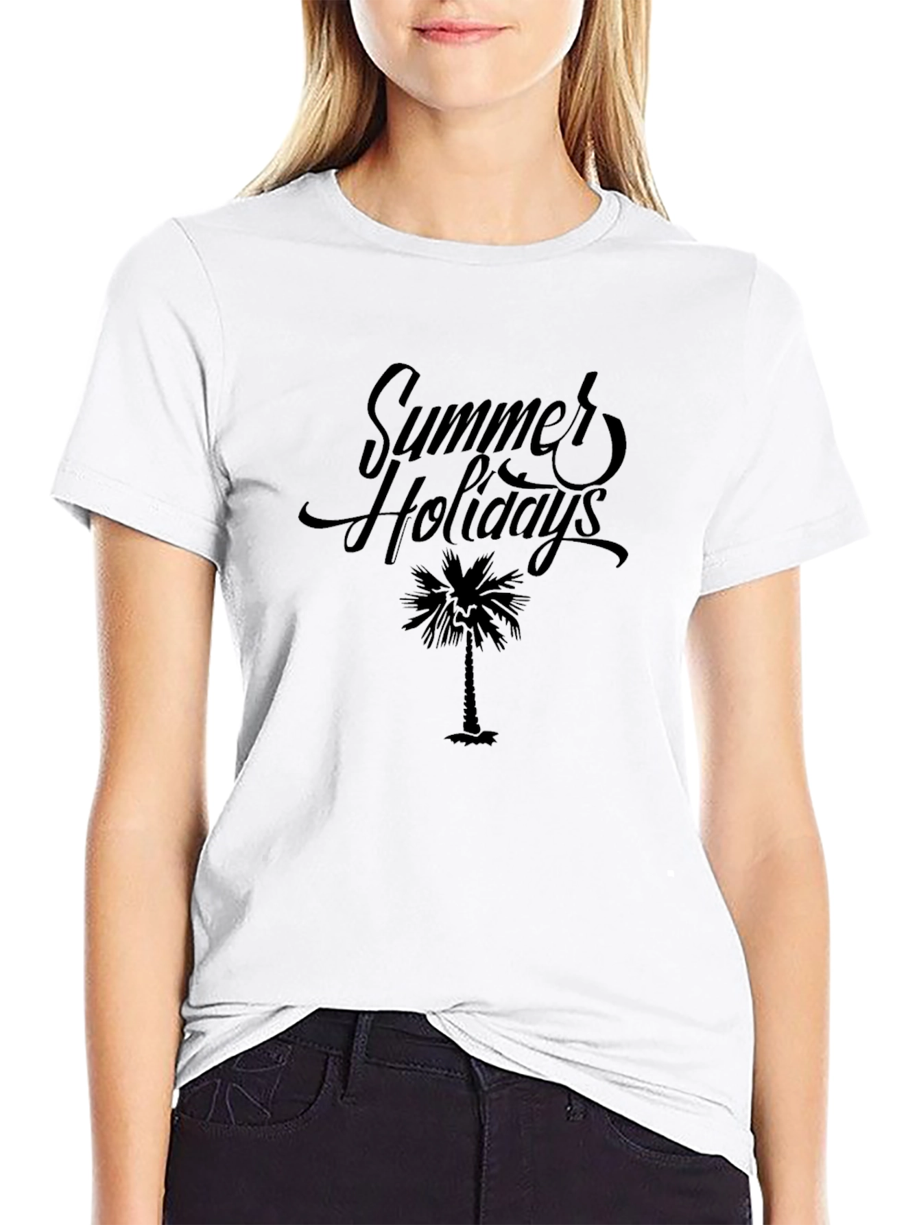 Summer Holidays Palm Tree Graphic Tee