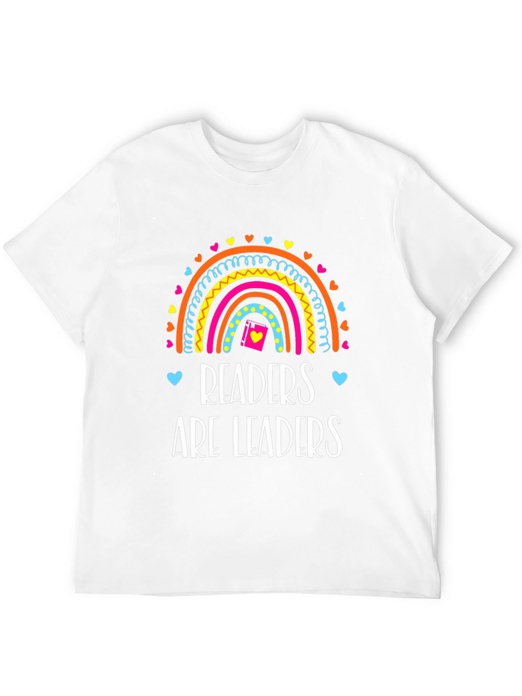 Readers Are Leaders T-Shirt Rainbow Book Tee