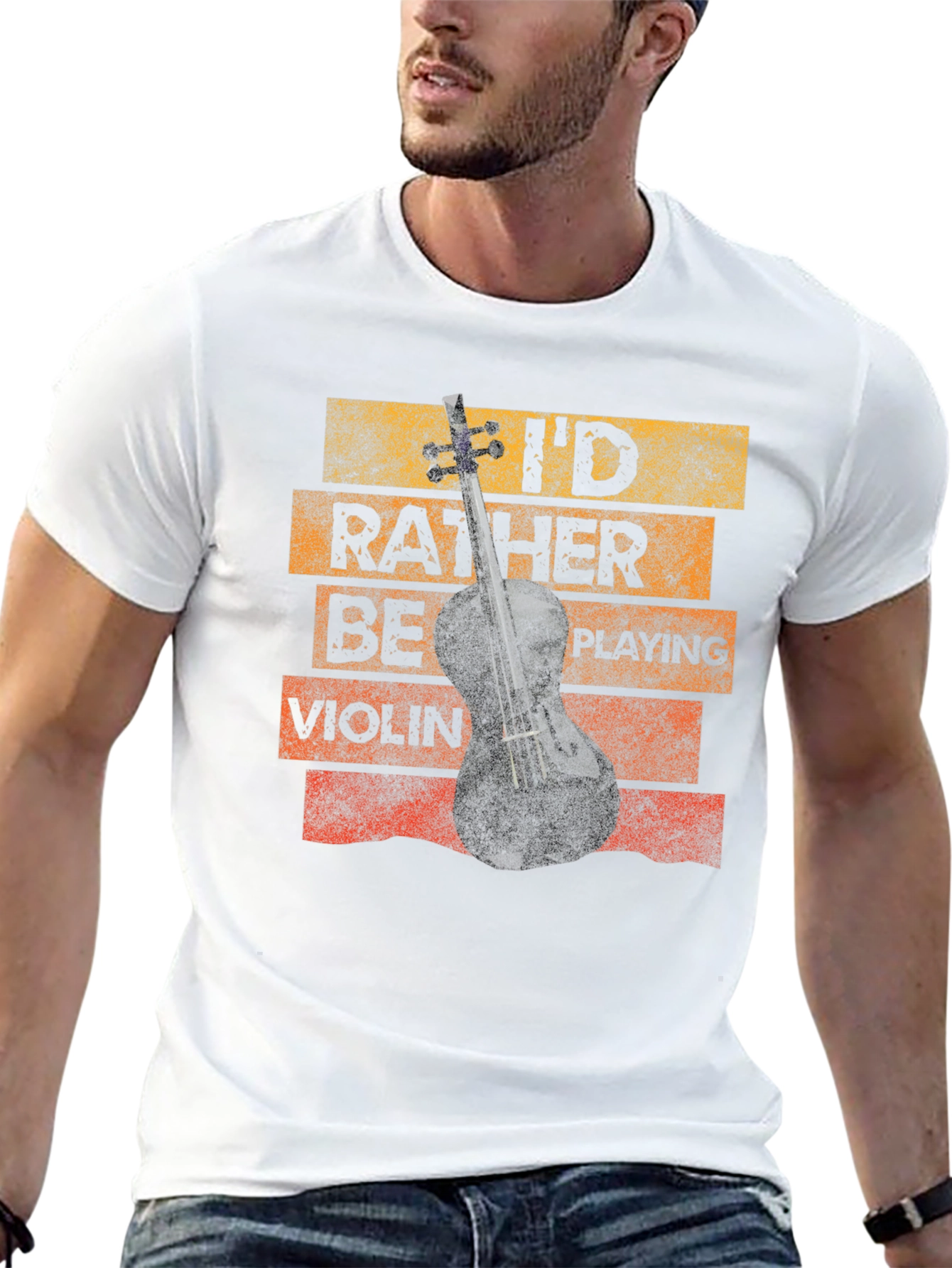 Id Rather Be Playing Violin Novelty T-Shirt