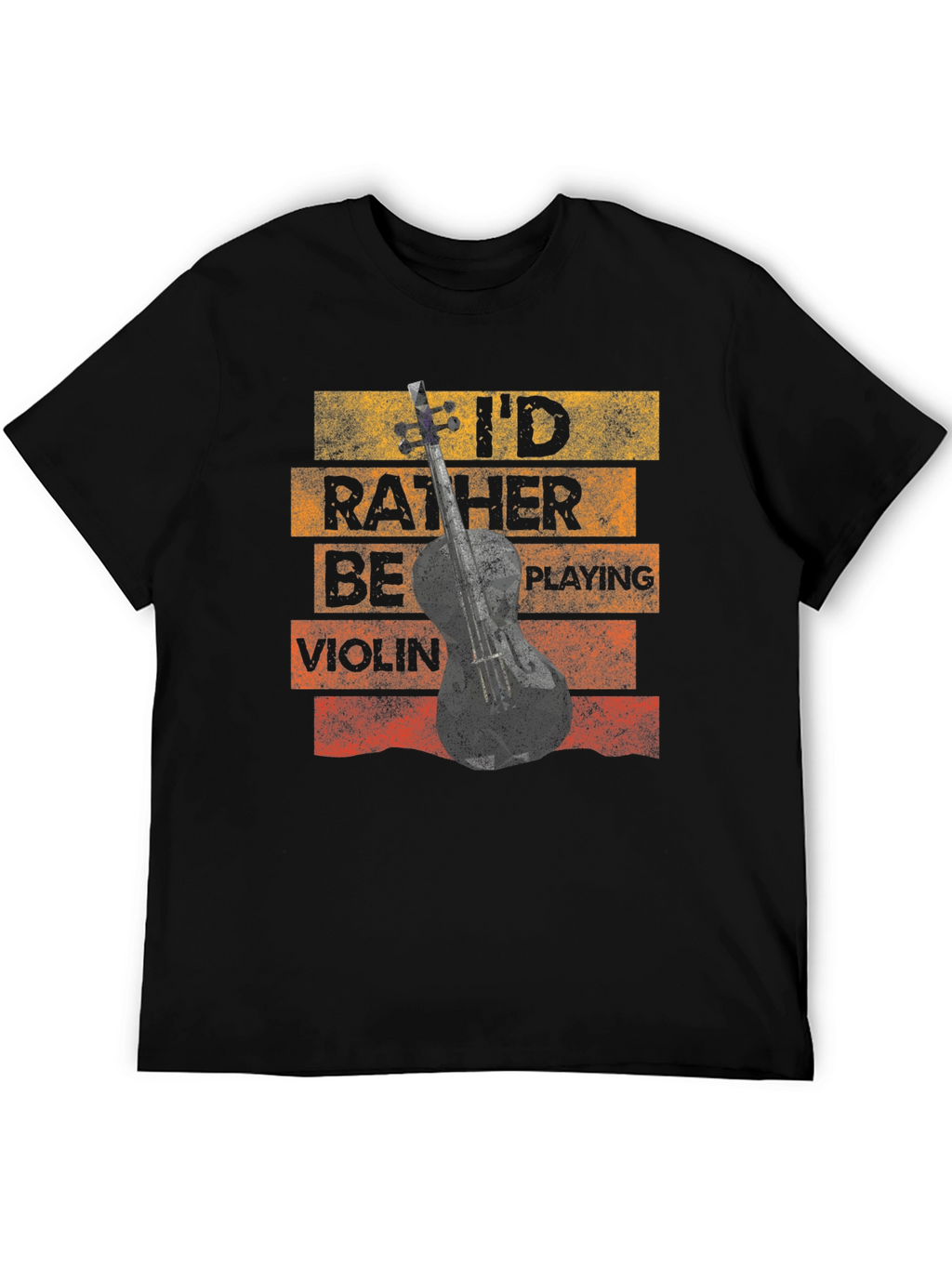 Id Rather Be Playing Violin Novelty T-Shirt