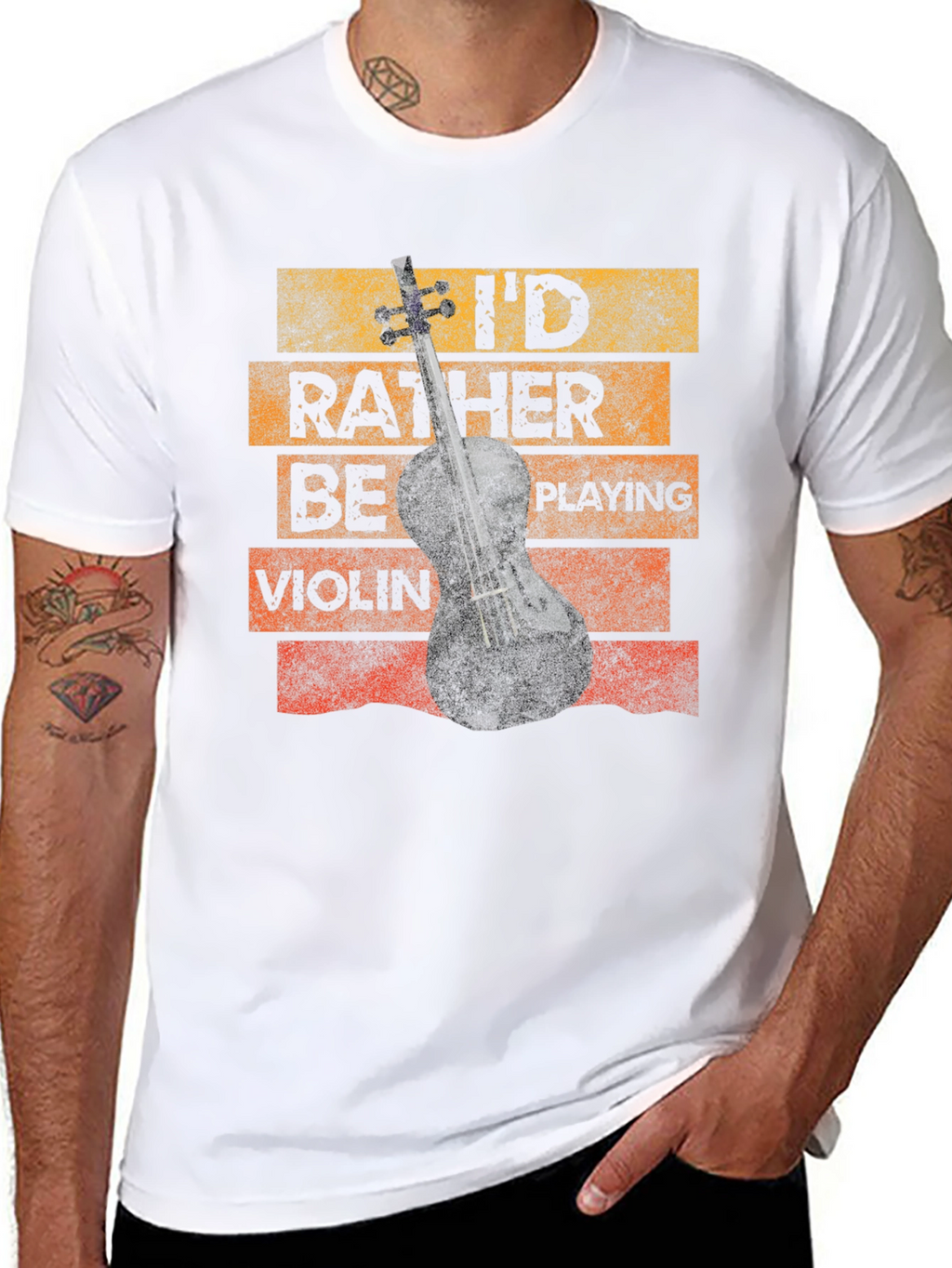 Id Rather Be Playing Violin Novelty T-Shirt